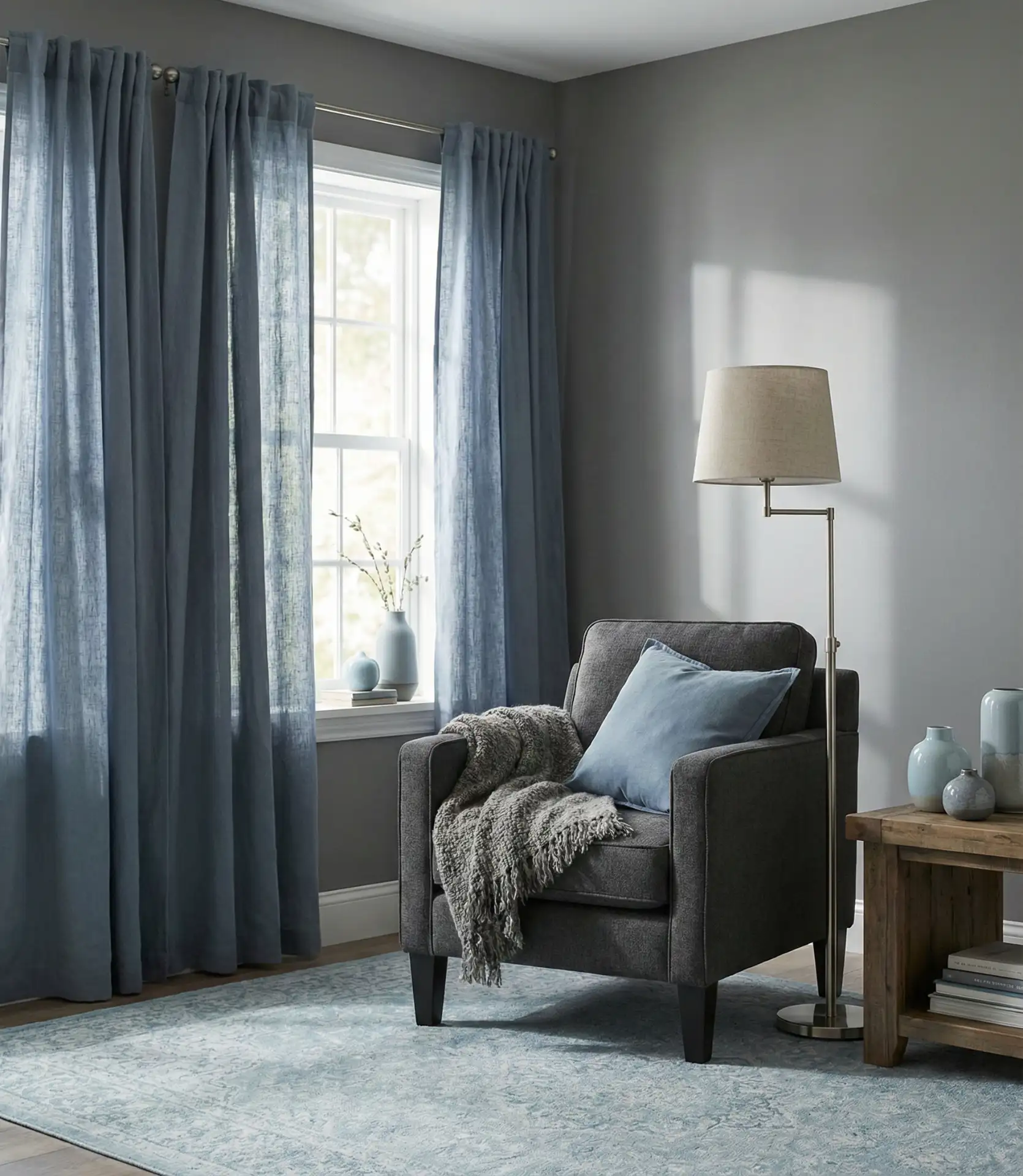 Grey with Blue Coastal Calm 1