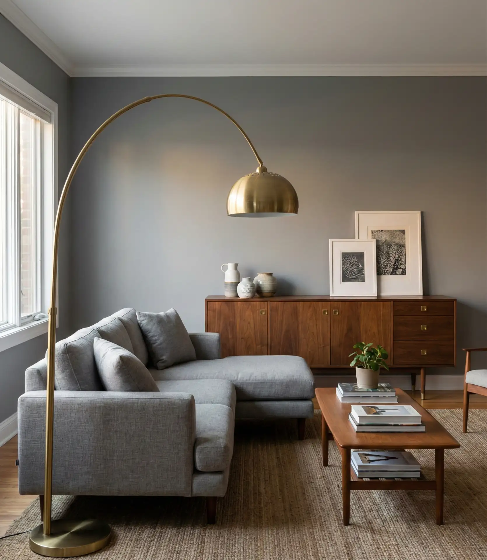 Grey with Warm Wood and Brass Accents 2