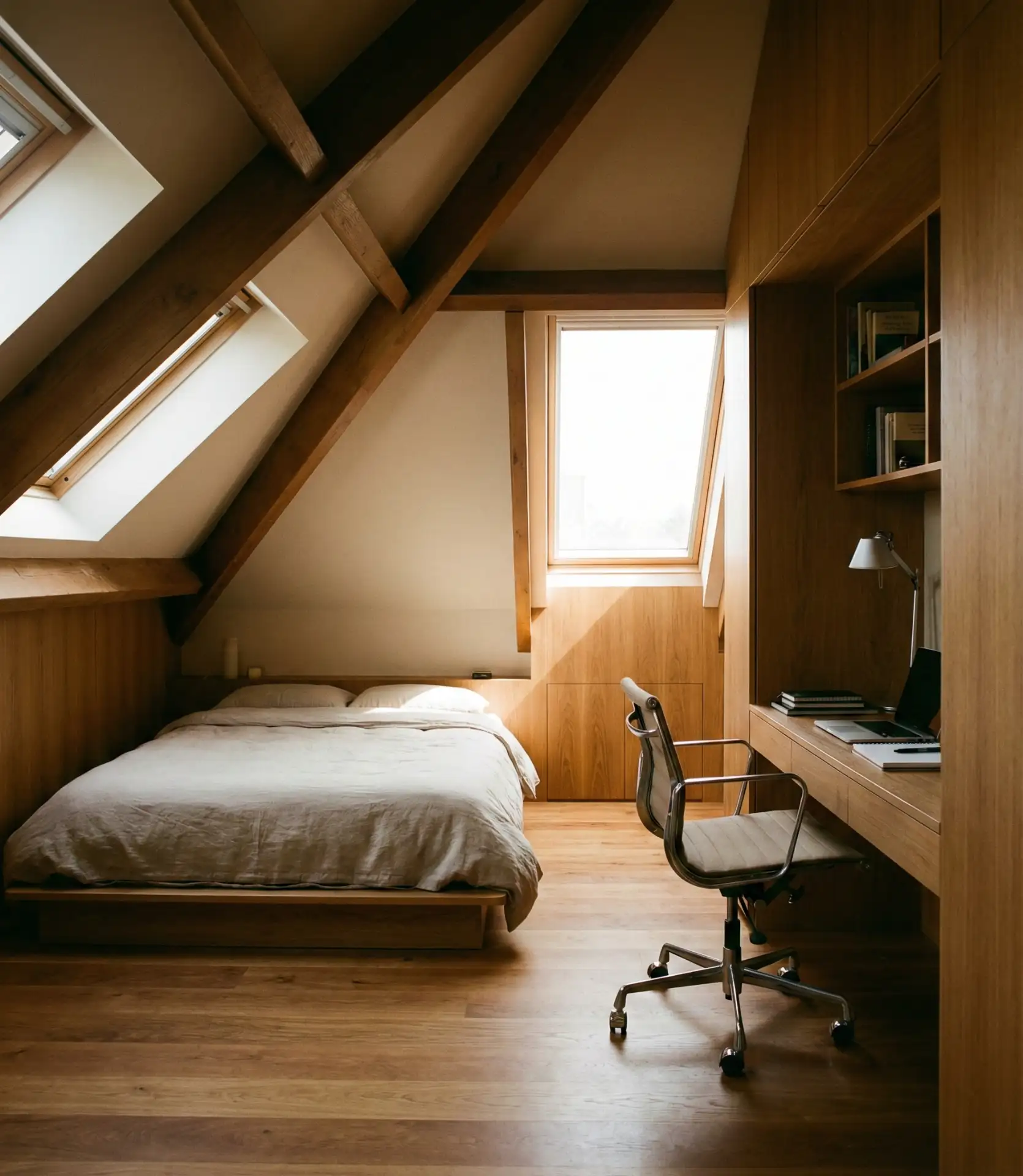 Half Attic Bedroom with Office Combo 2