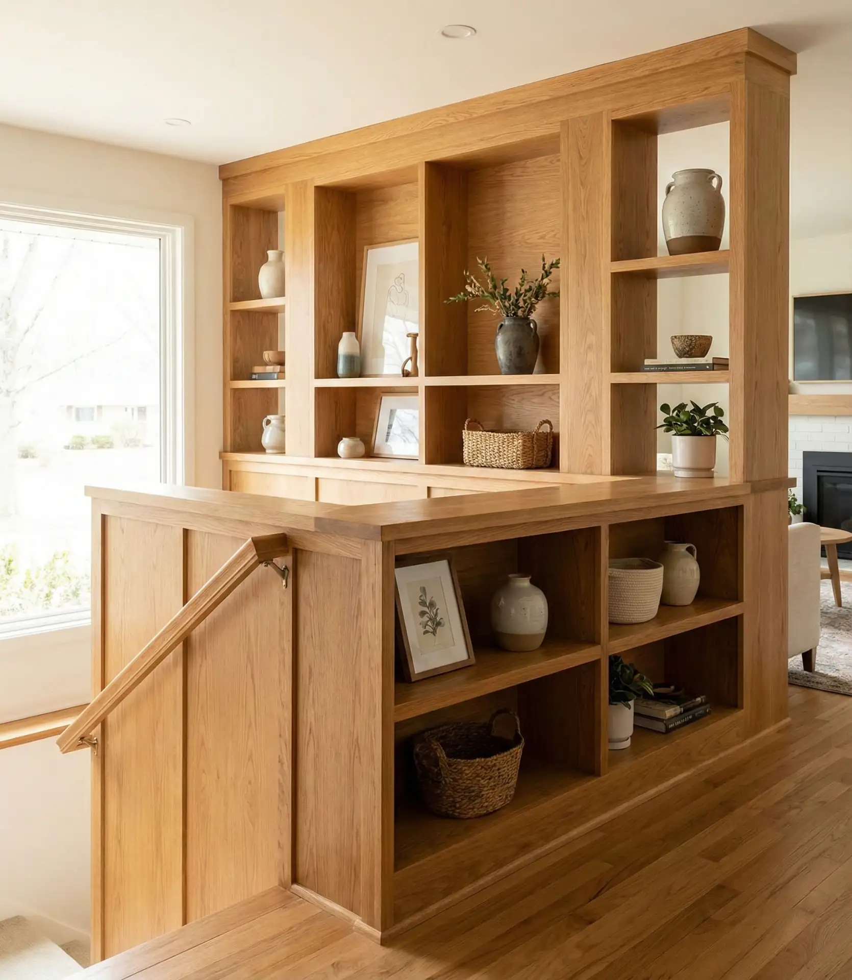 Half Wall Railings with Built-In Storage 2