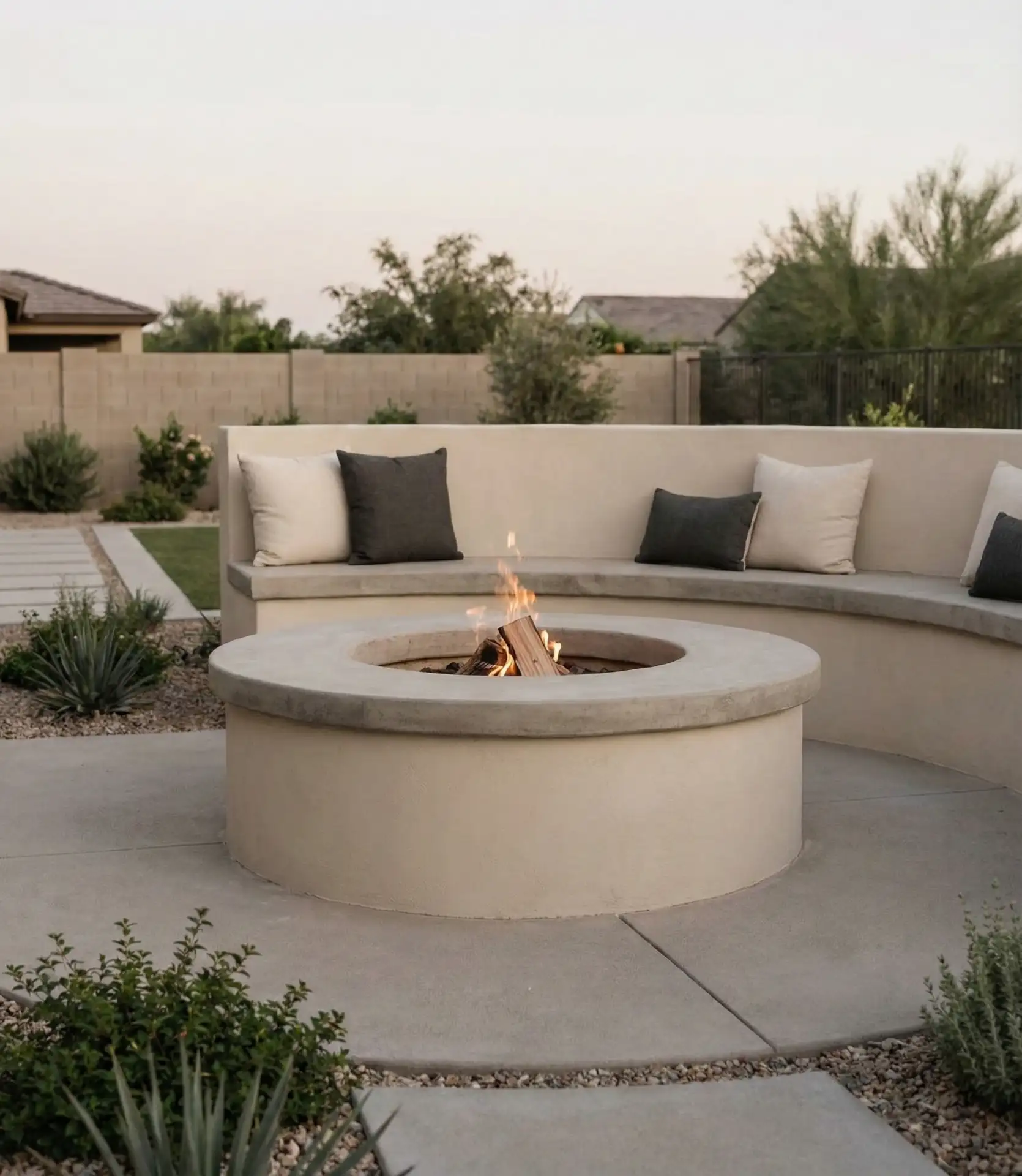 Half-Wall Surround with Wide Ledge Seating 1