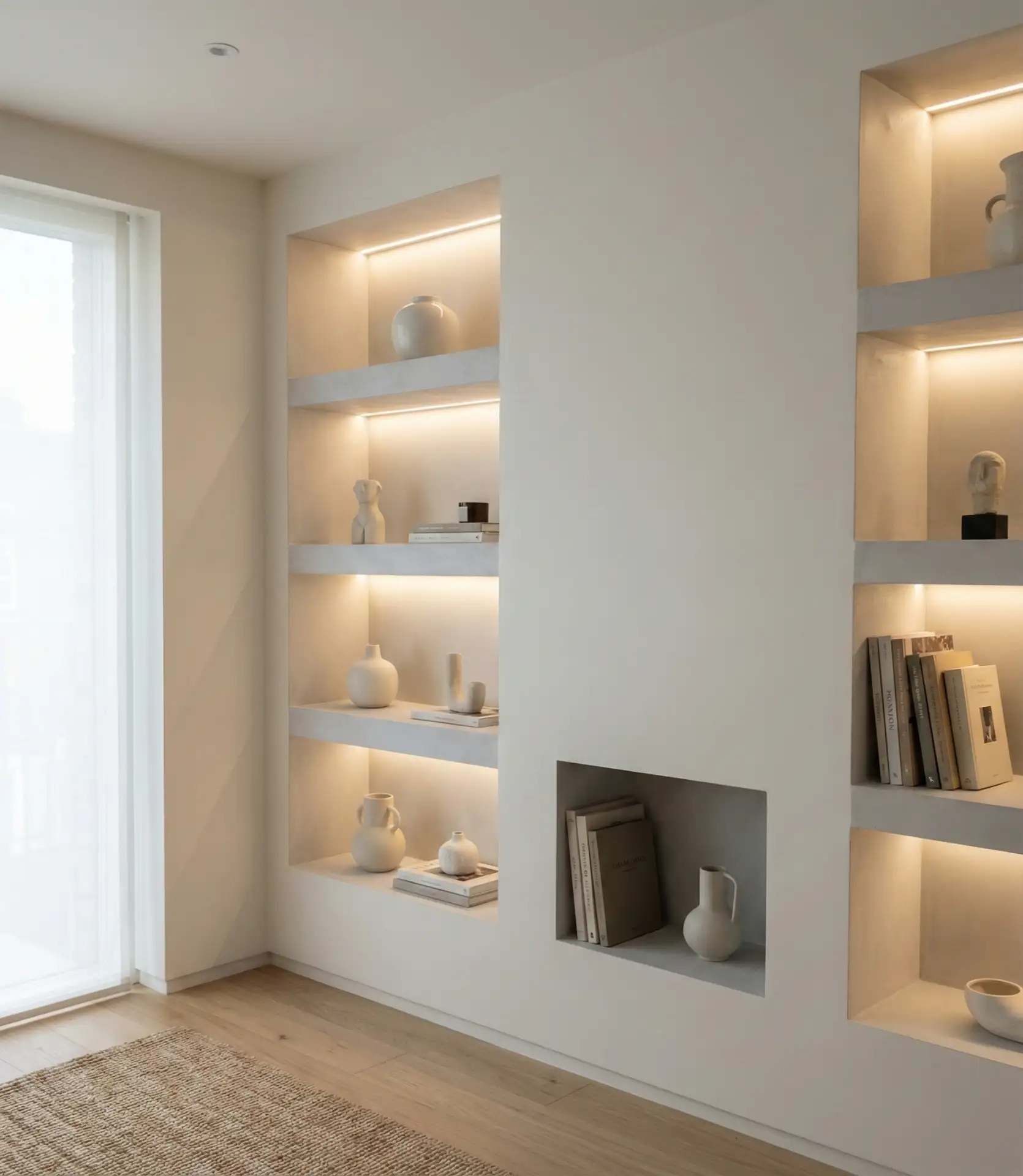Hidden LED Strips in Architectural Niches 1