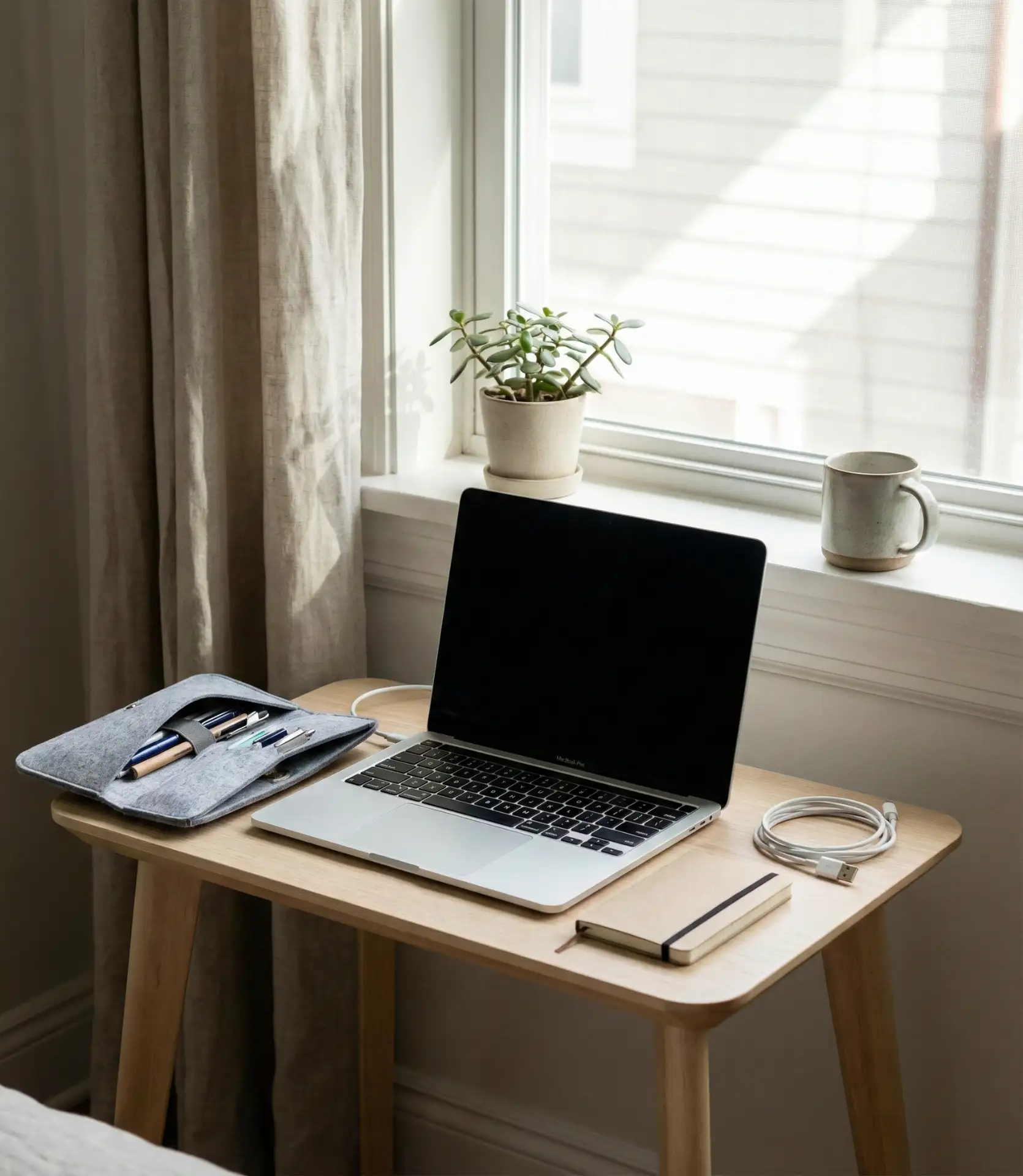 Hostel Desk Minimalist Setup 1