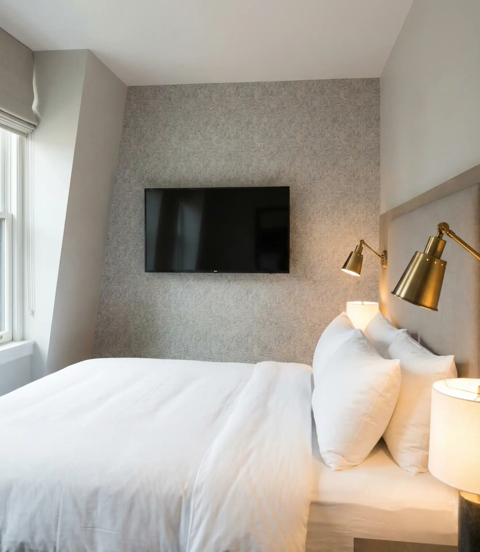 Hotel Room-Inspired Headboard Wall 1