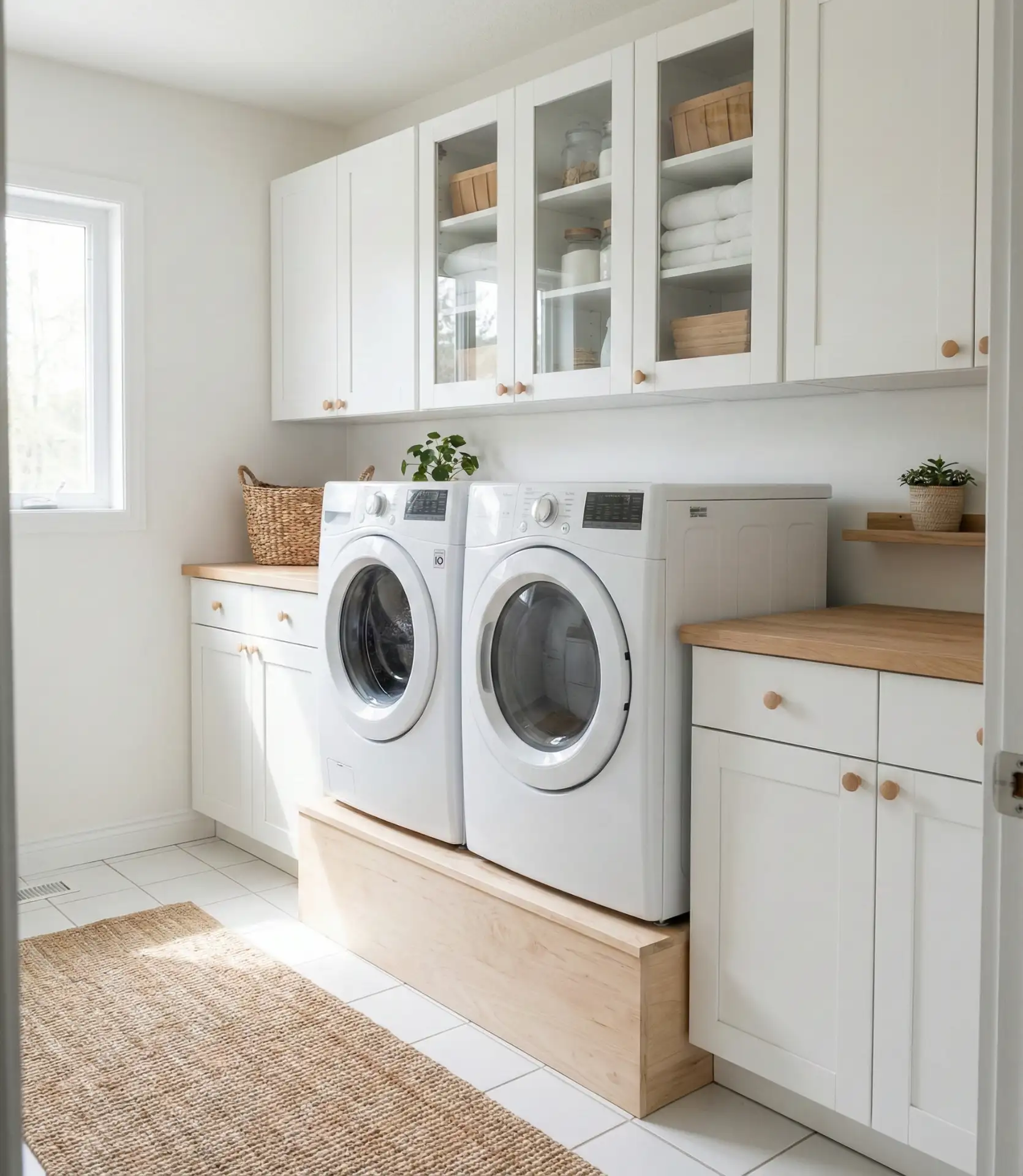 IKEA Hack Laundry Station with Custom Cabinets 1