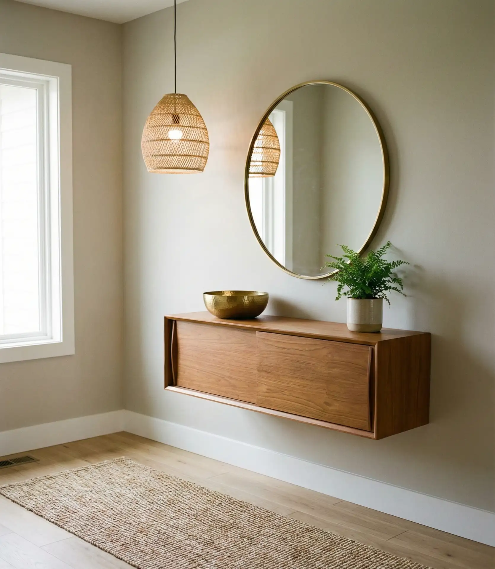 Indian Modern Entryway with Floating Console 1