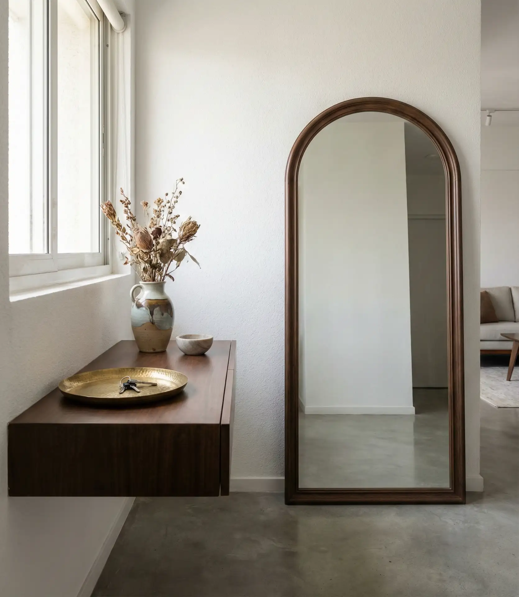 Indian Modern Entryway with Floating Console 2