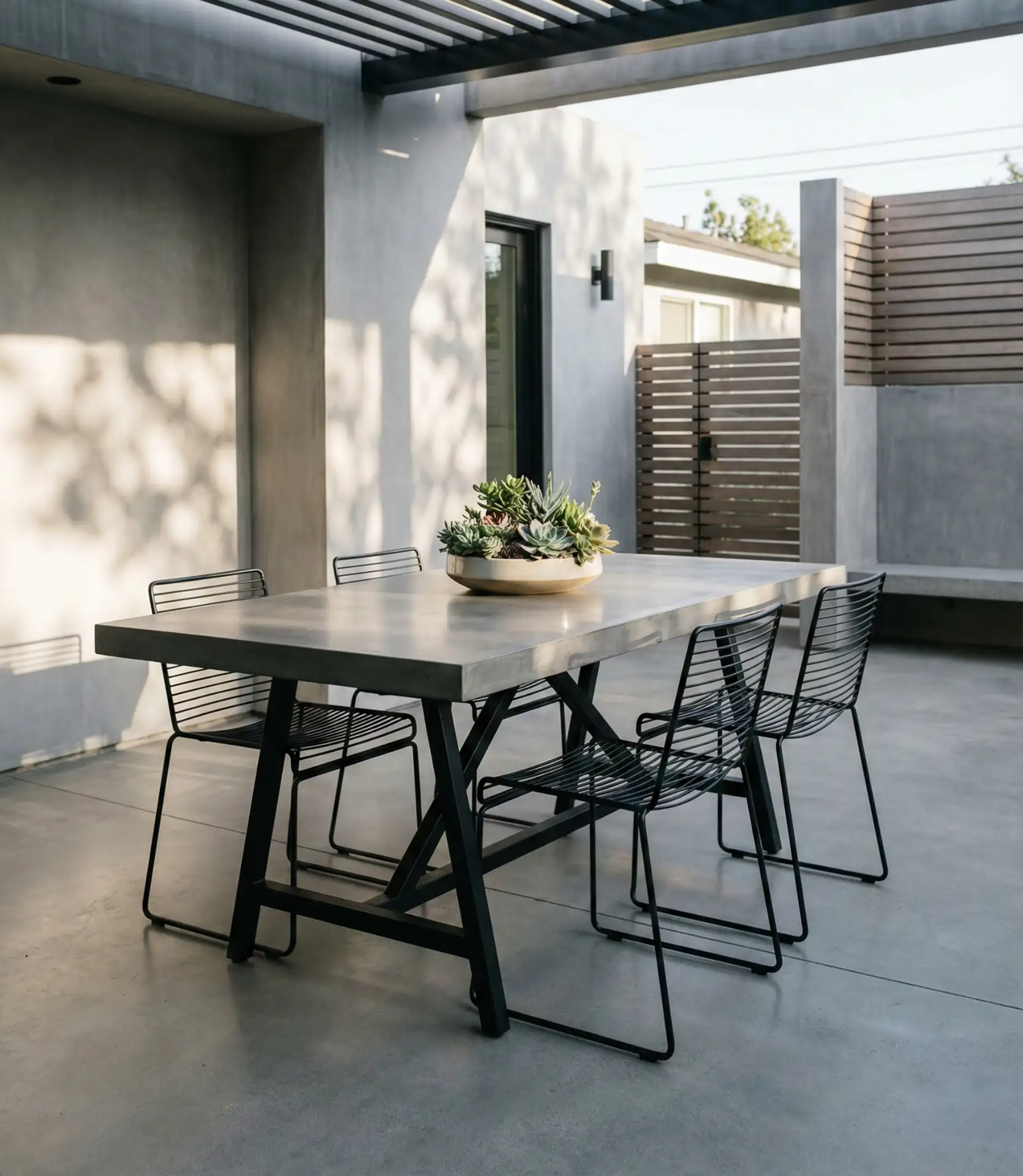 Industrial Concrete Top Statement Piece 1