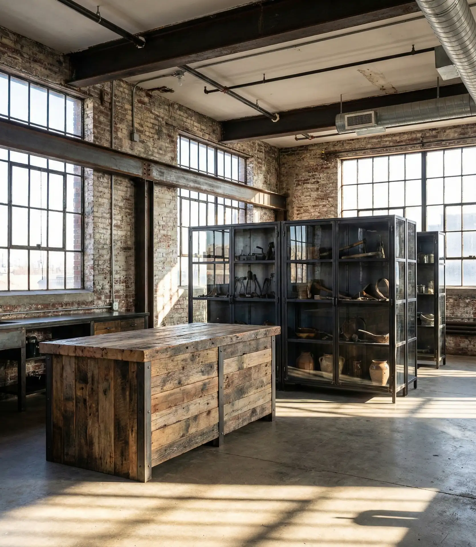 Industrial Loft with Exposed Brick and Metal 1