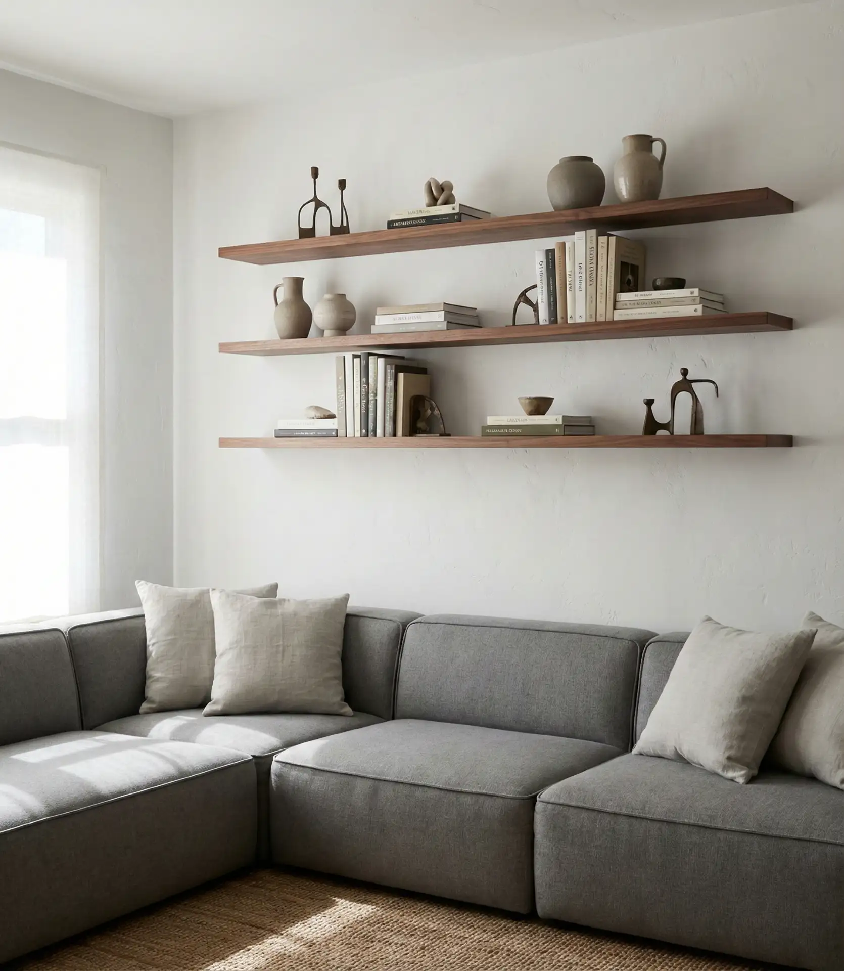 Integrated Shelving with Curated Displays 1