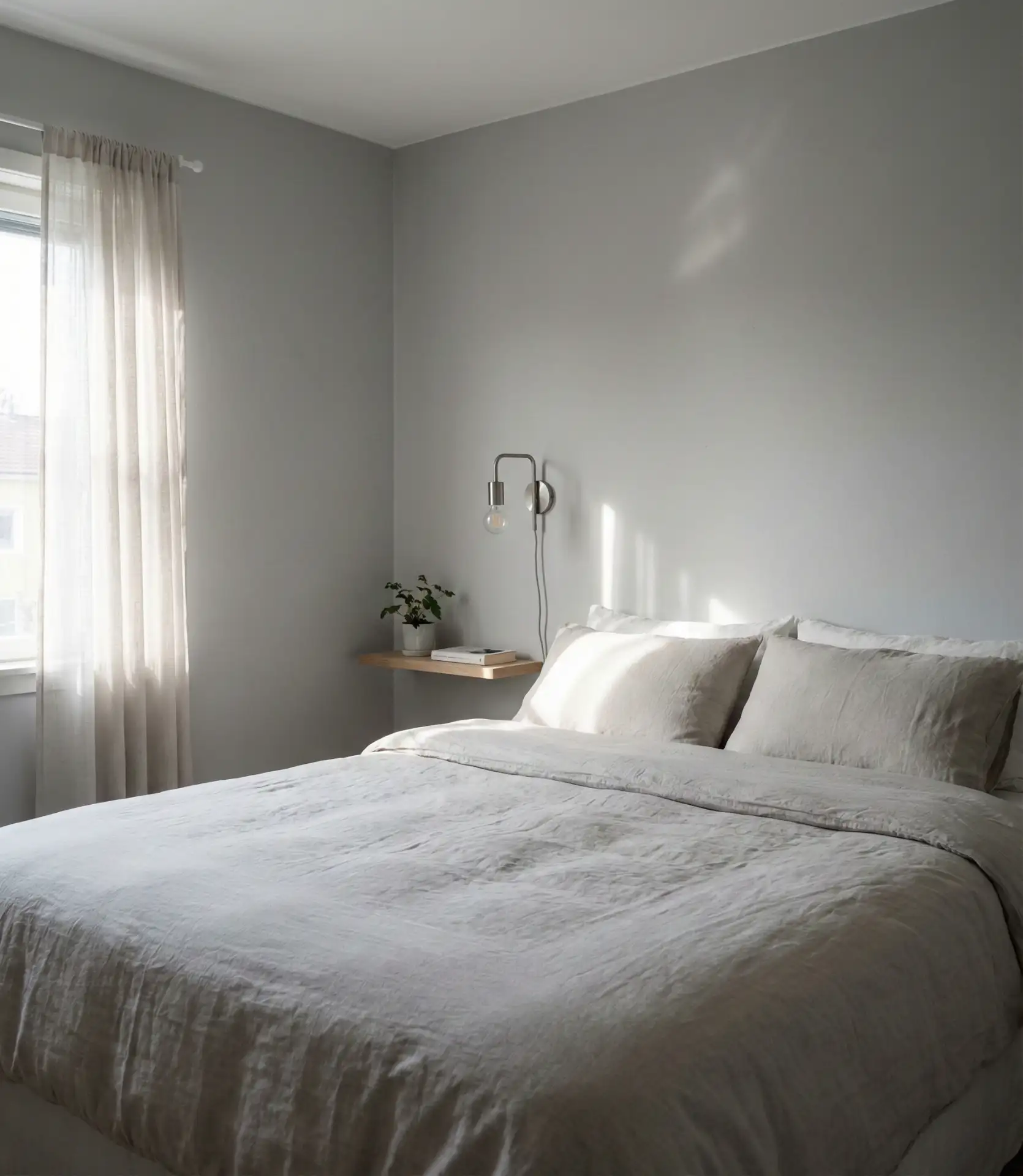 King Bed in a Compact Room with Minimal Furniture 2