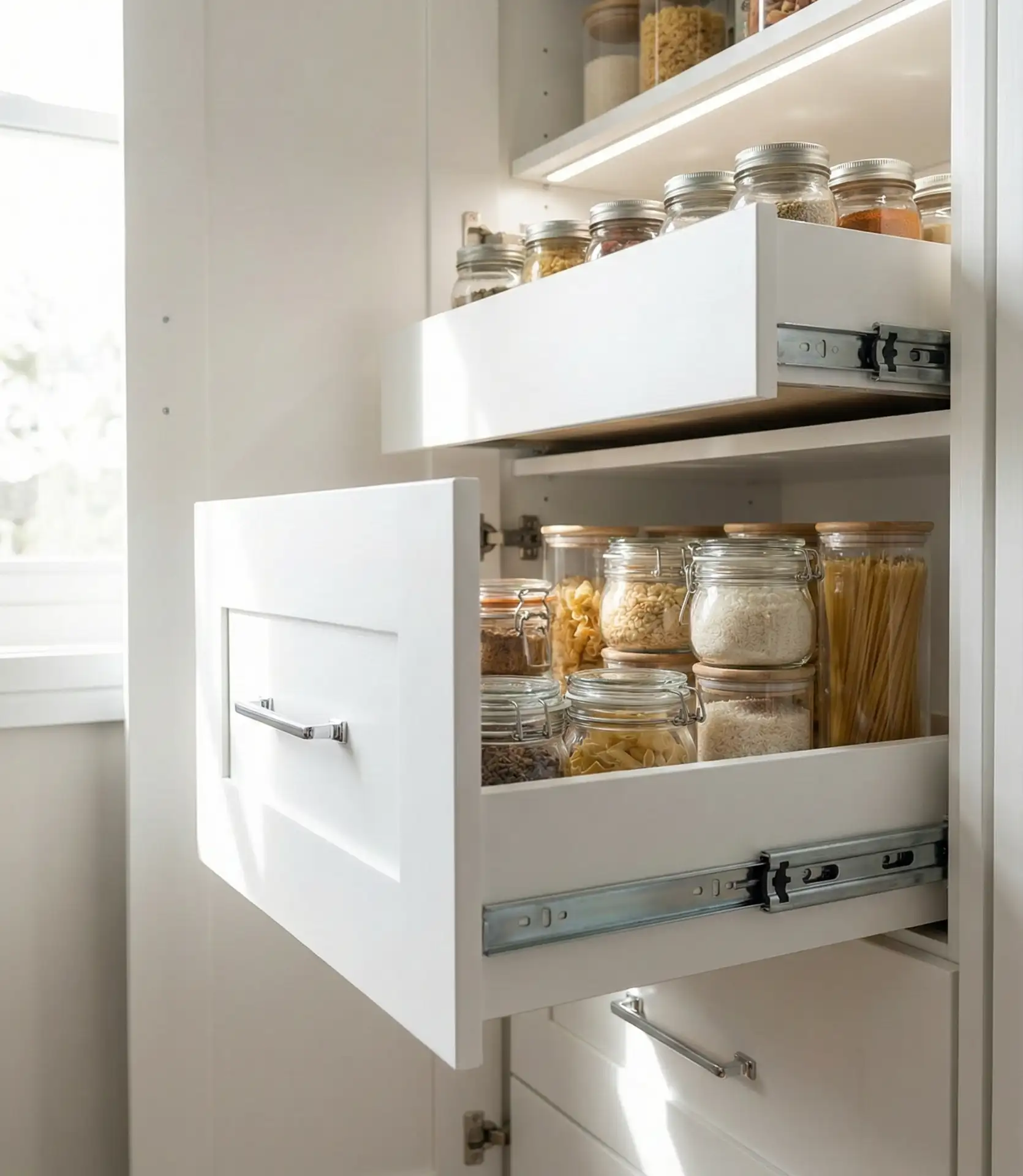Kitchen Pantry with Pull-Out Drawers 1