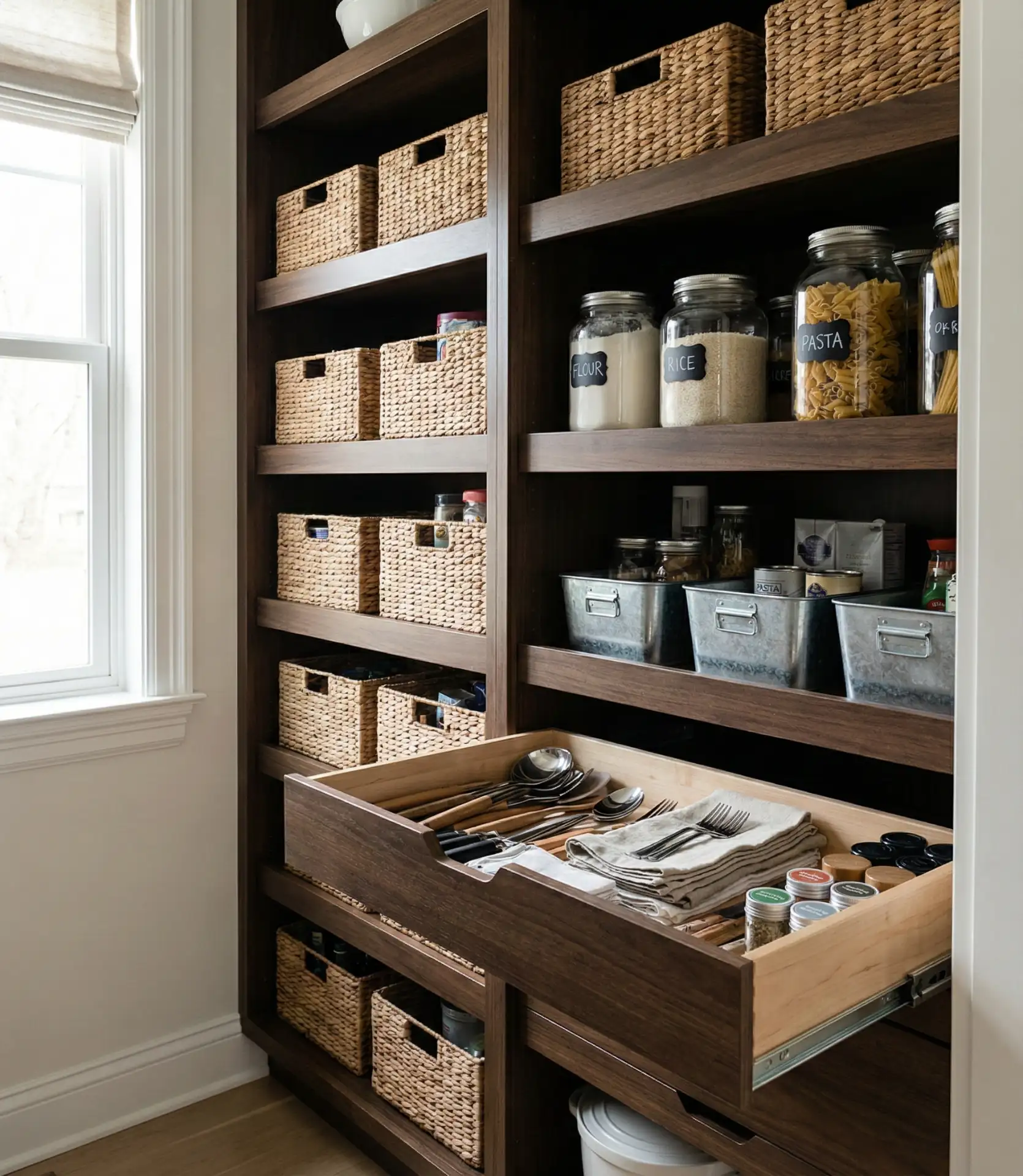 Kitchen Pantry with Pull-Out Drawers 2