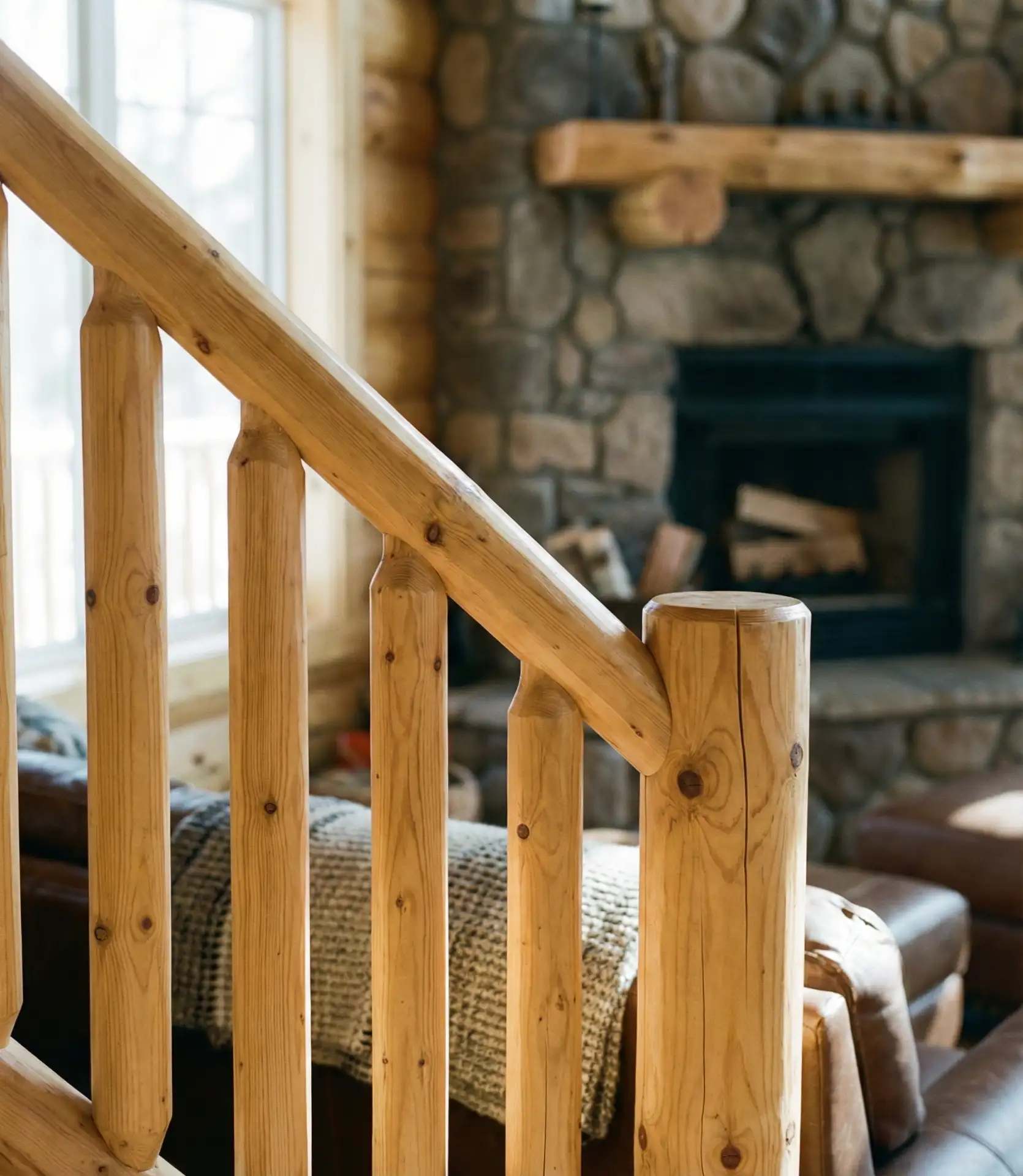 Knotty Pine for Cabin Warmth 1