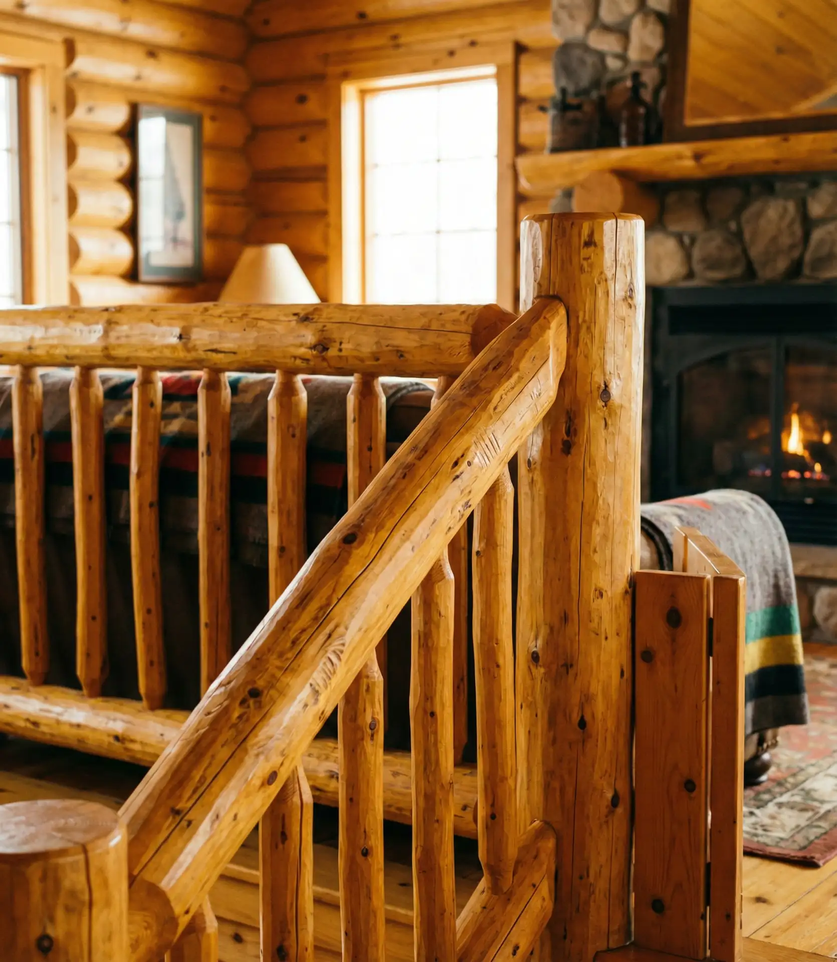 Knotty Pine for Cabin Warmth 2