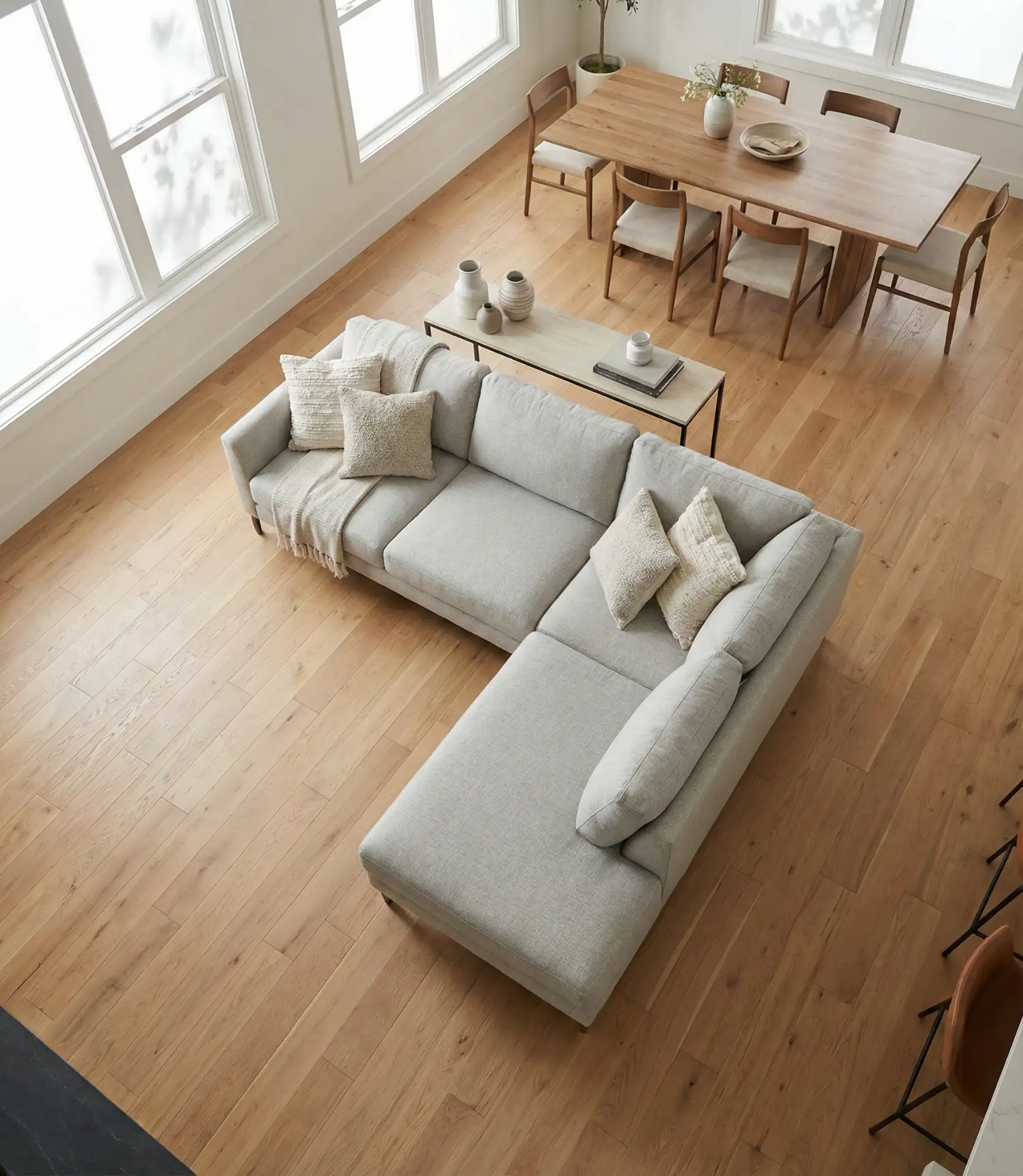 L-Shaped Sectional Layout Ideas for Open Concepts 2