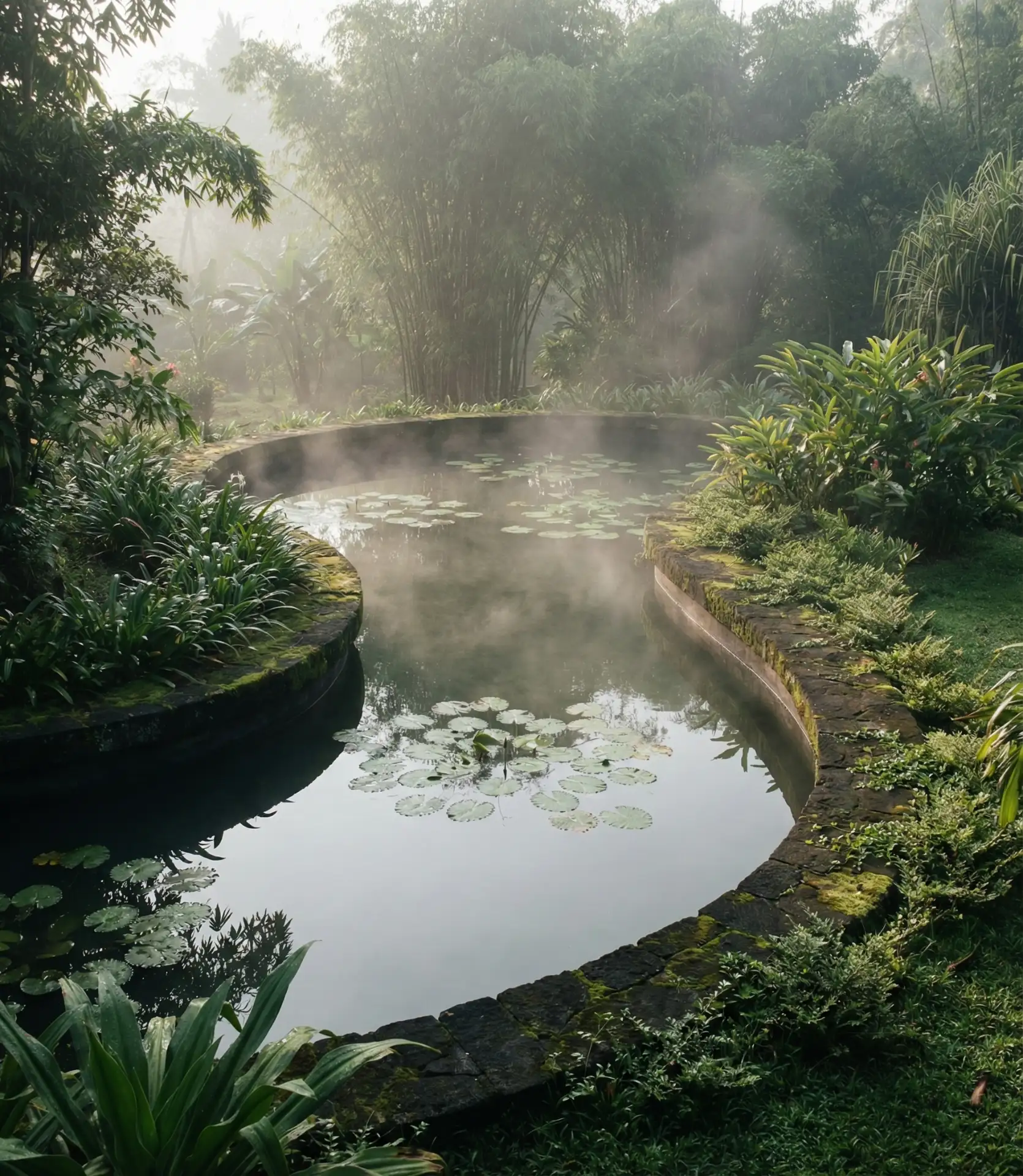 Lagoon-Style Pool with Natural Stone Edges 2