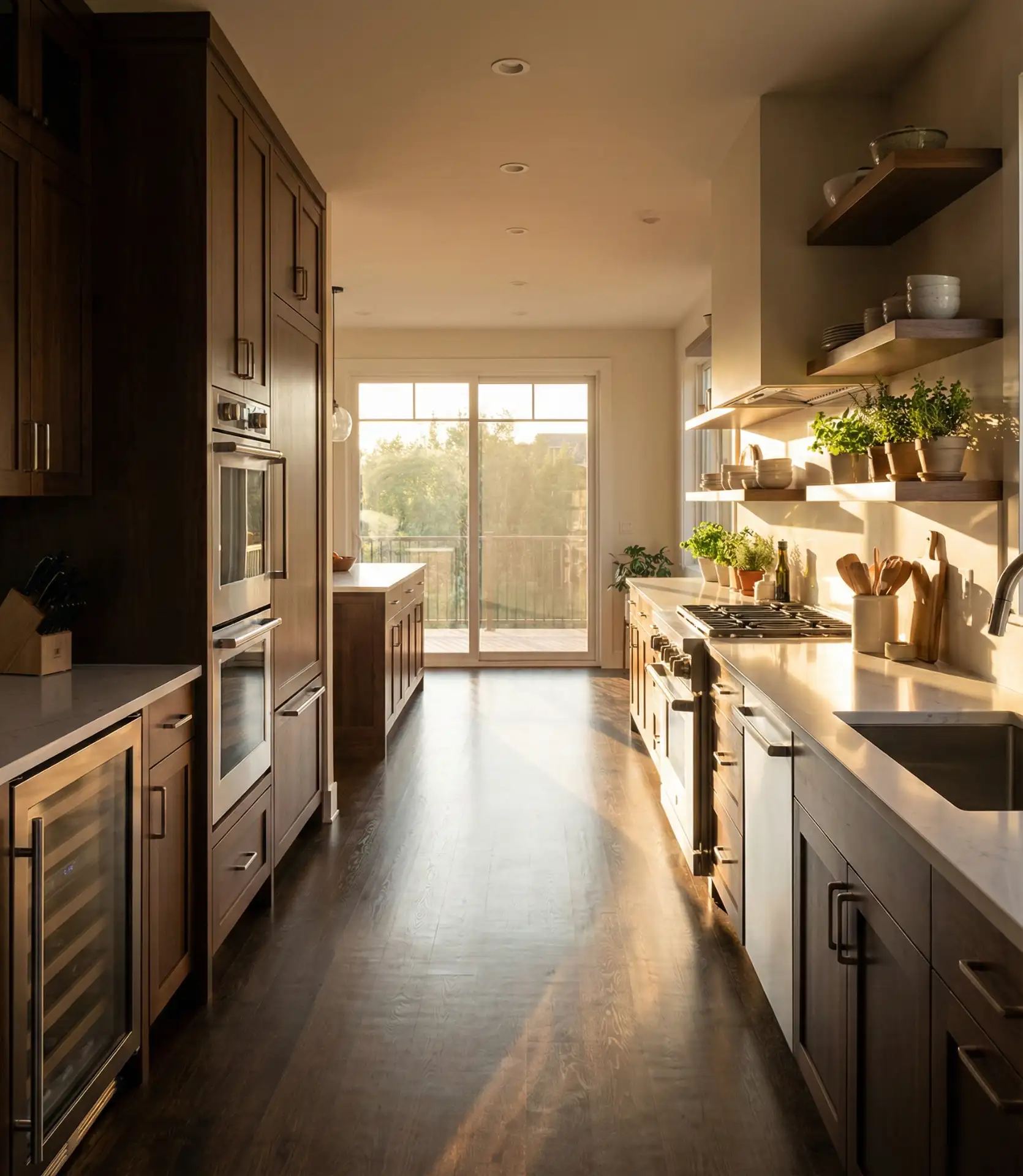 Large Galley Kitchen with Generous Walkway 1