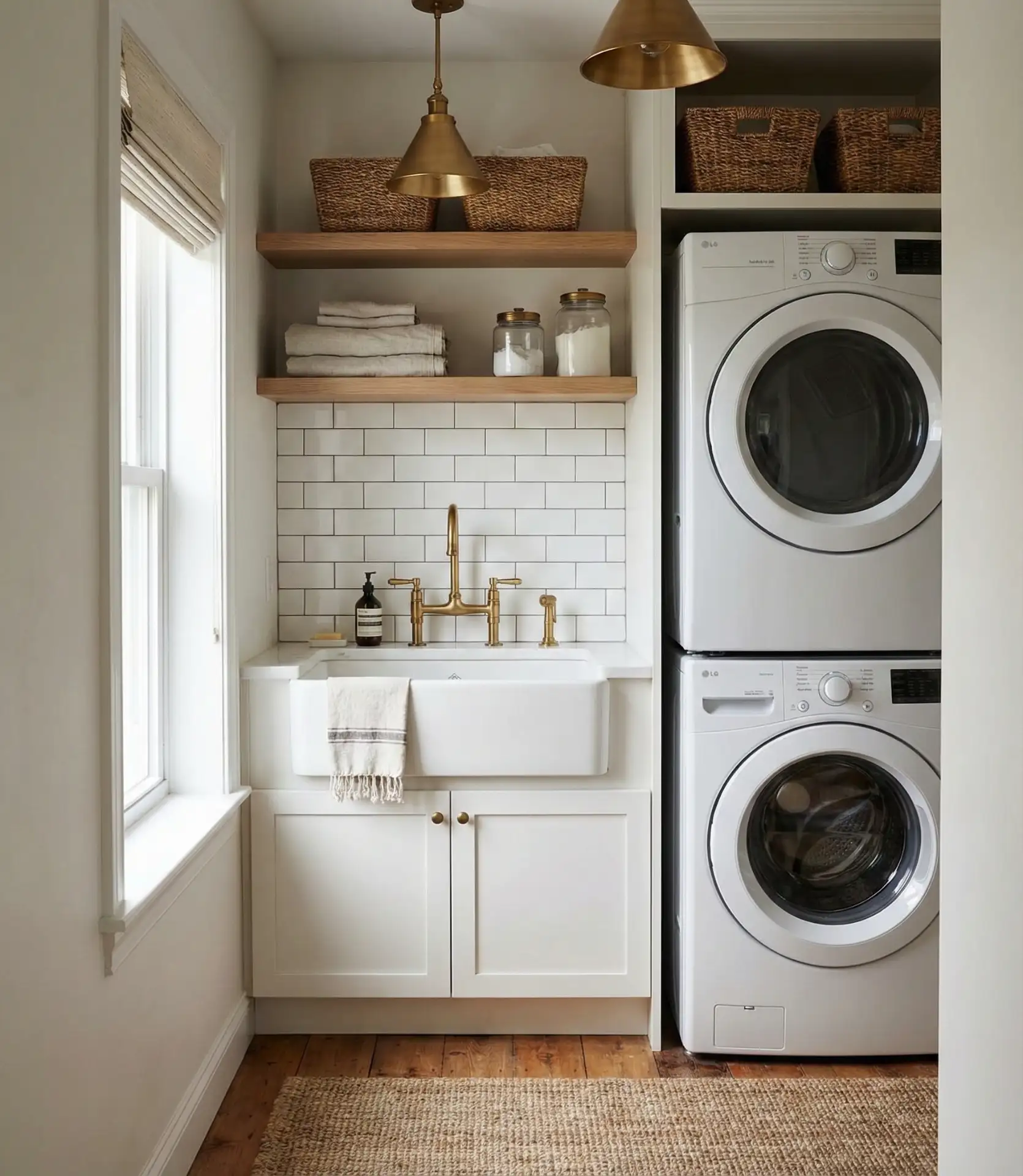 Laundry with Sink and Tile Backsplash 2