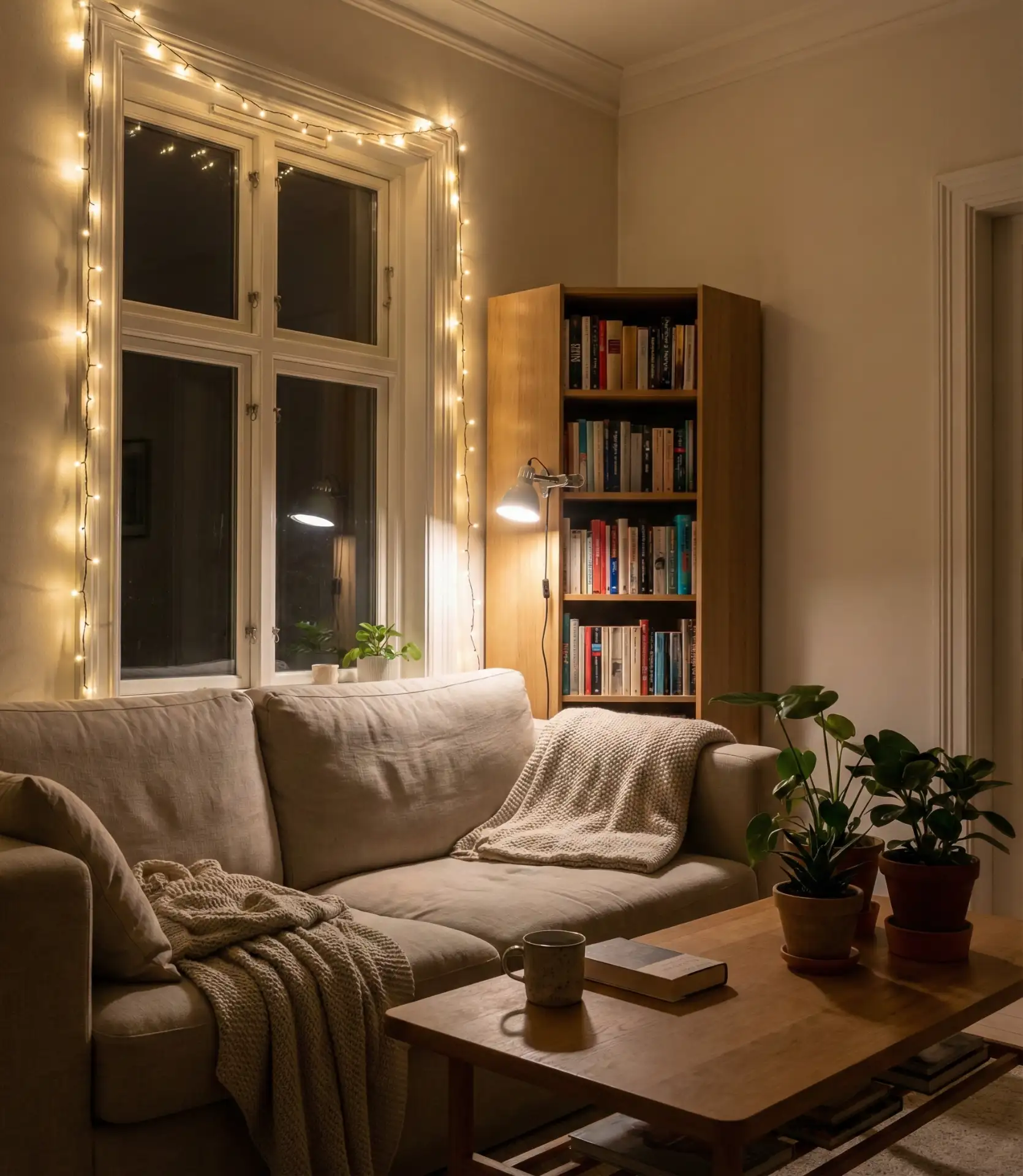 Layered Lighting with String and Clip Lamps 2