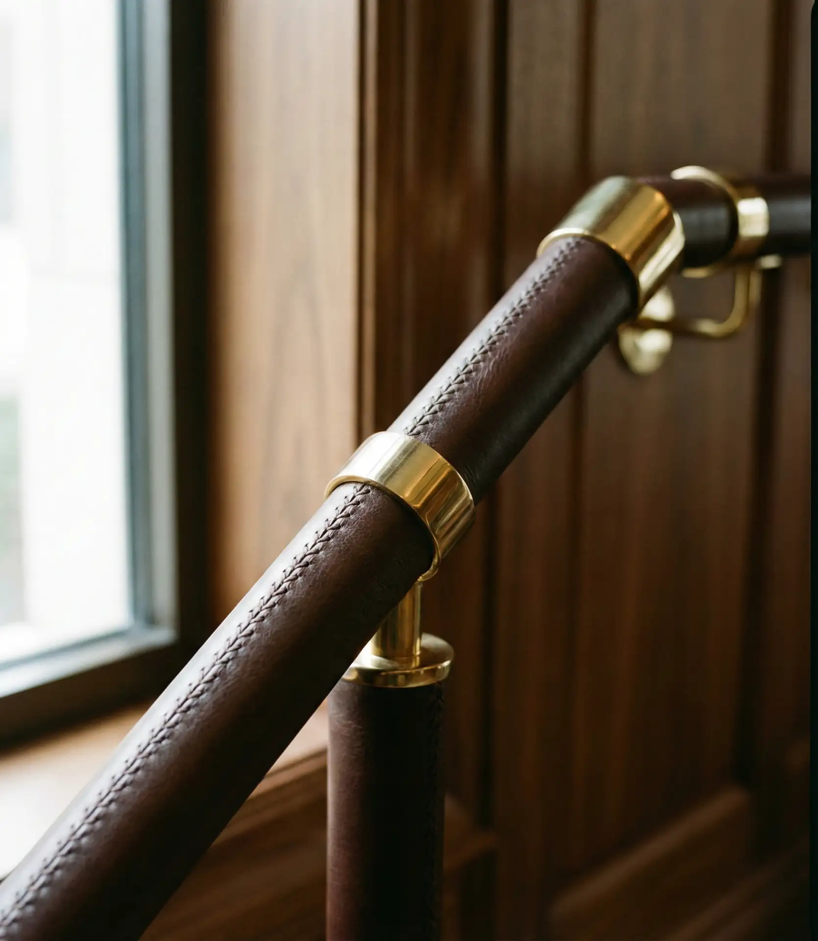 Leather-Wrapped Handrails for Luxury-Touch 2