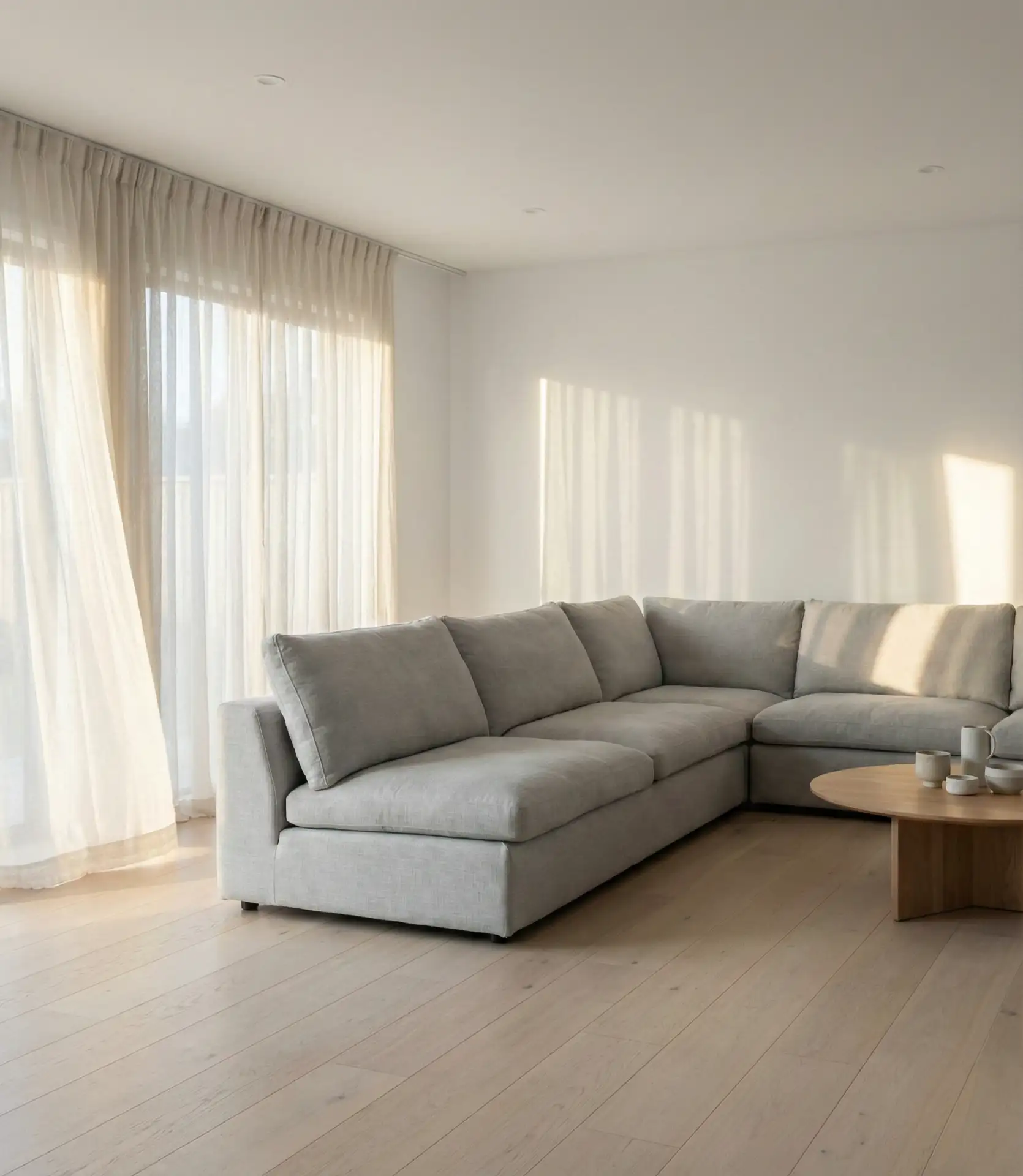 Light Grey Cloud Sectional for Airy Living Rooms 1