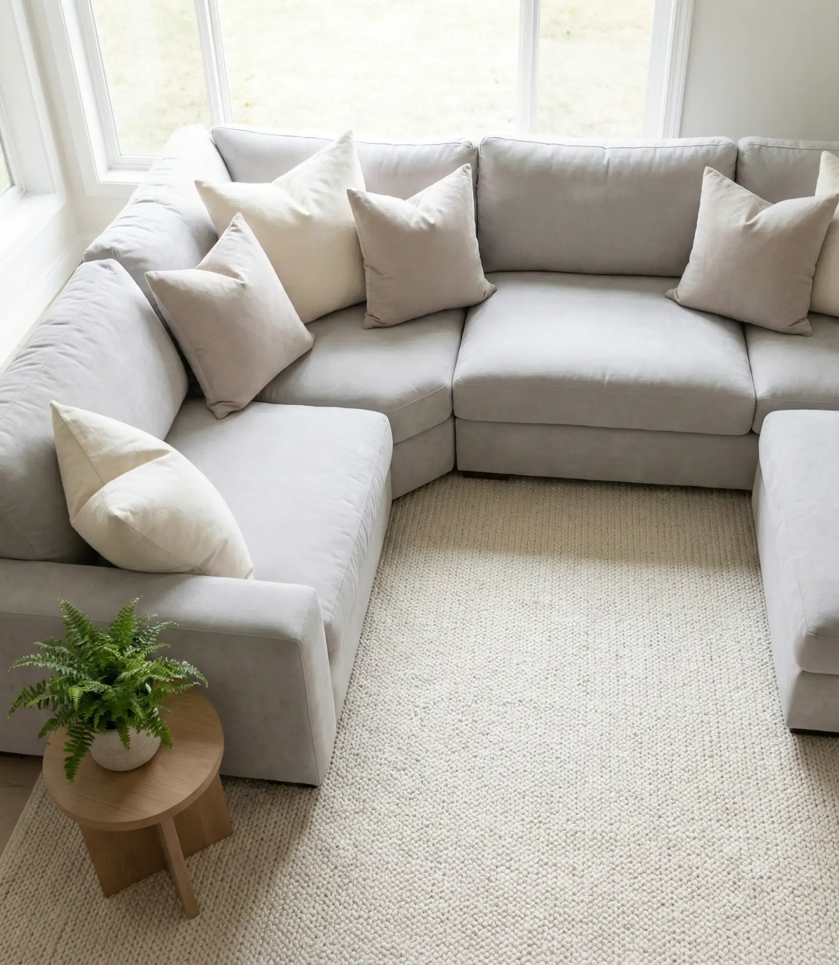Light Grey Cloud Sectional for Airy Living Rooms 2