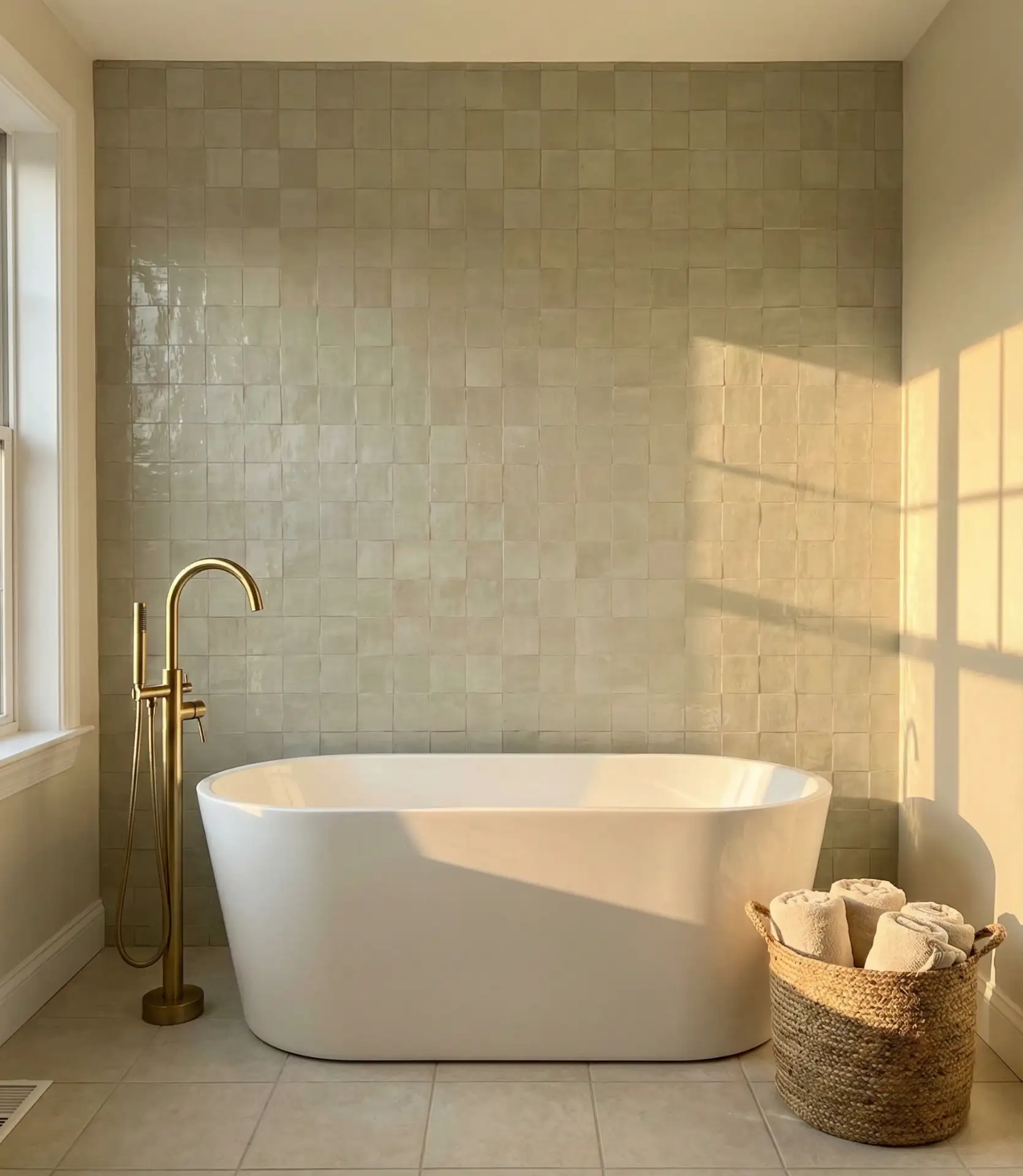 Light Sage Zellige Wall Tile 1