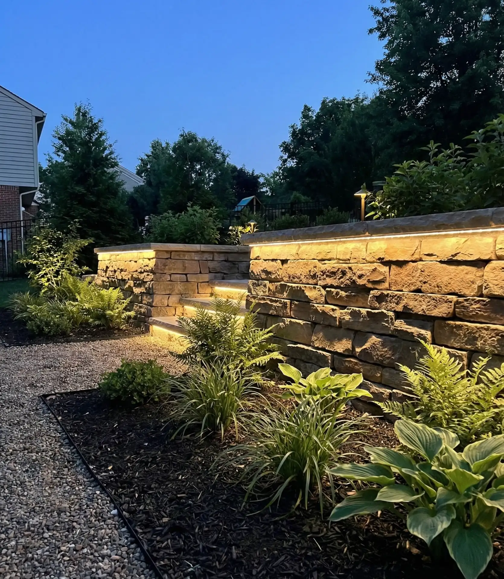 Lighting-Enhanced Stone Walls and Beds 2