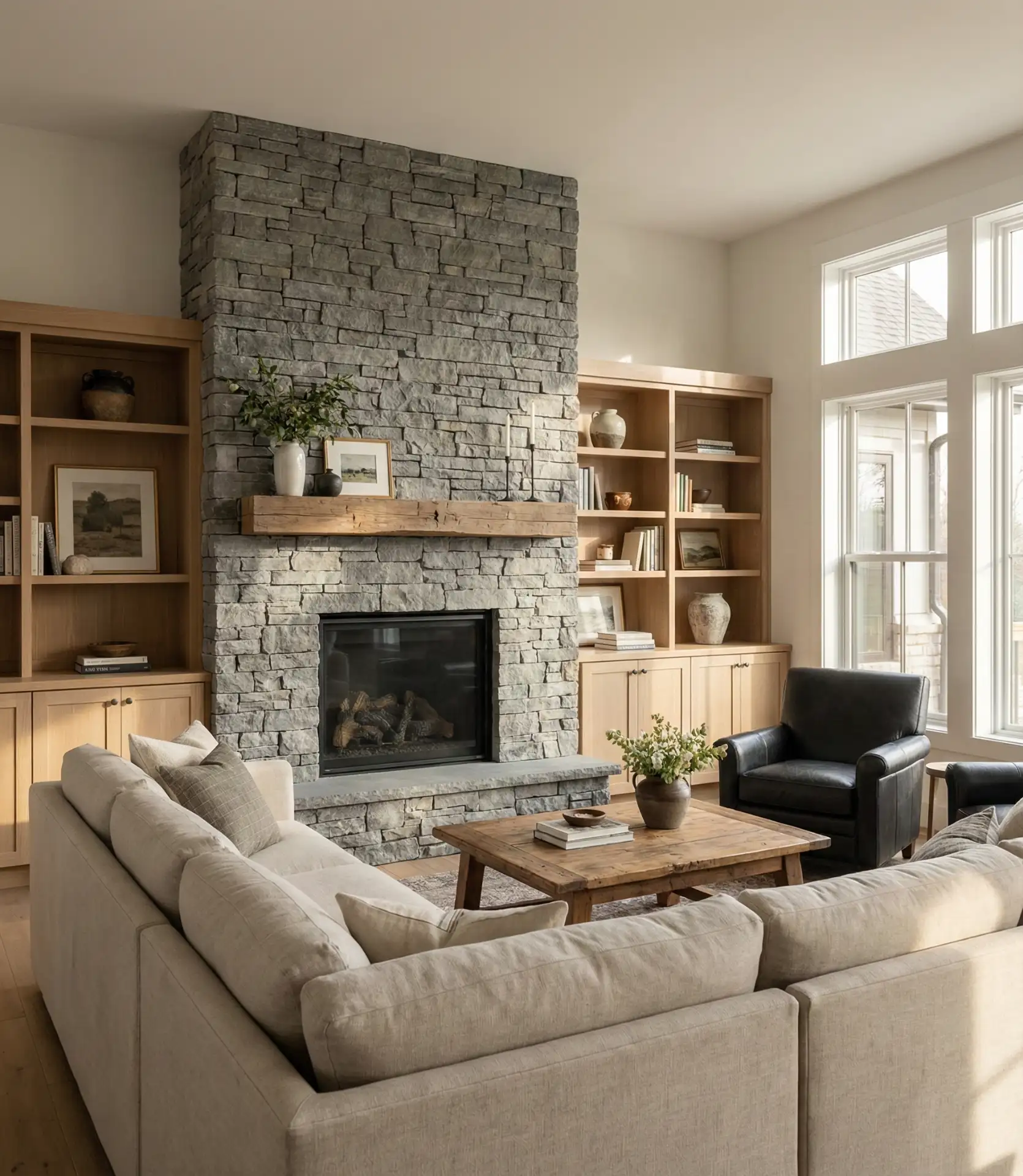 Living Room With Fireplace As Focal Point 1