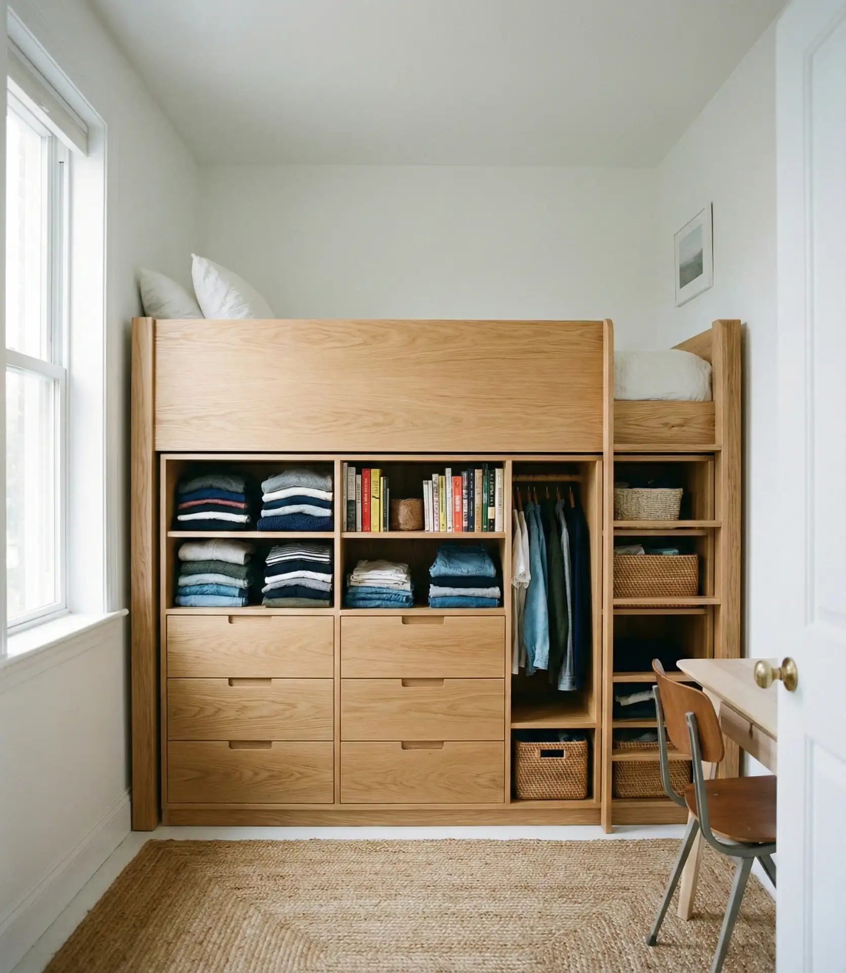 Loft Bed for Small Rooms Space Saving 1