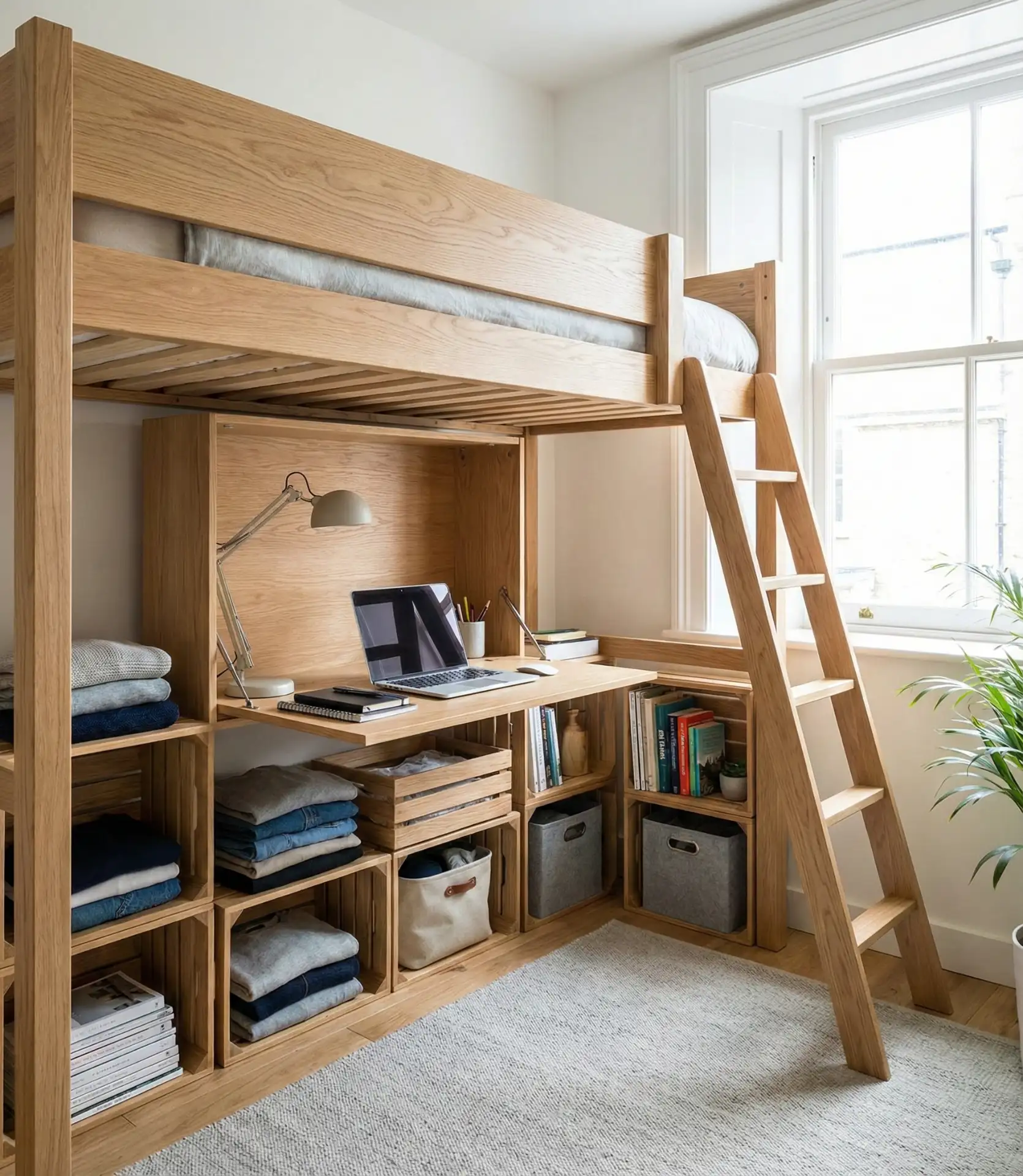 Loft Bed for Small Rooms Space Saving Space 1