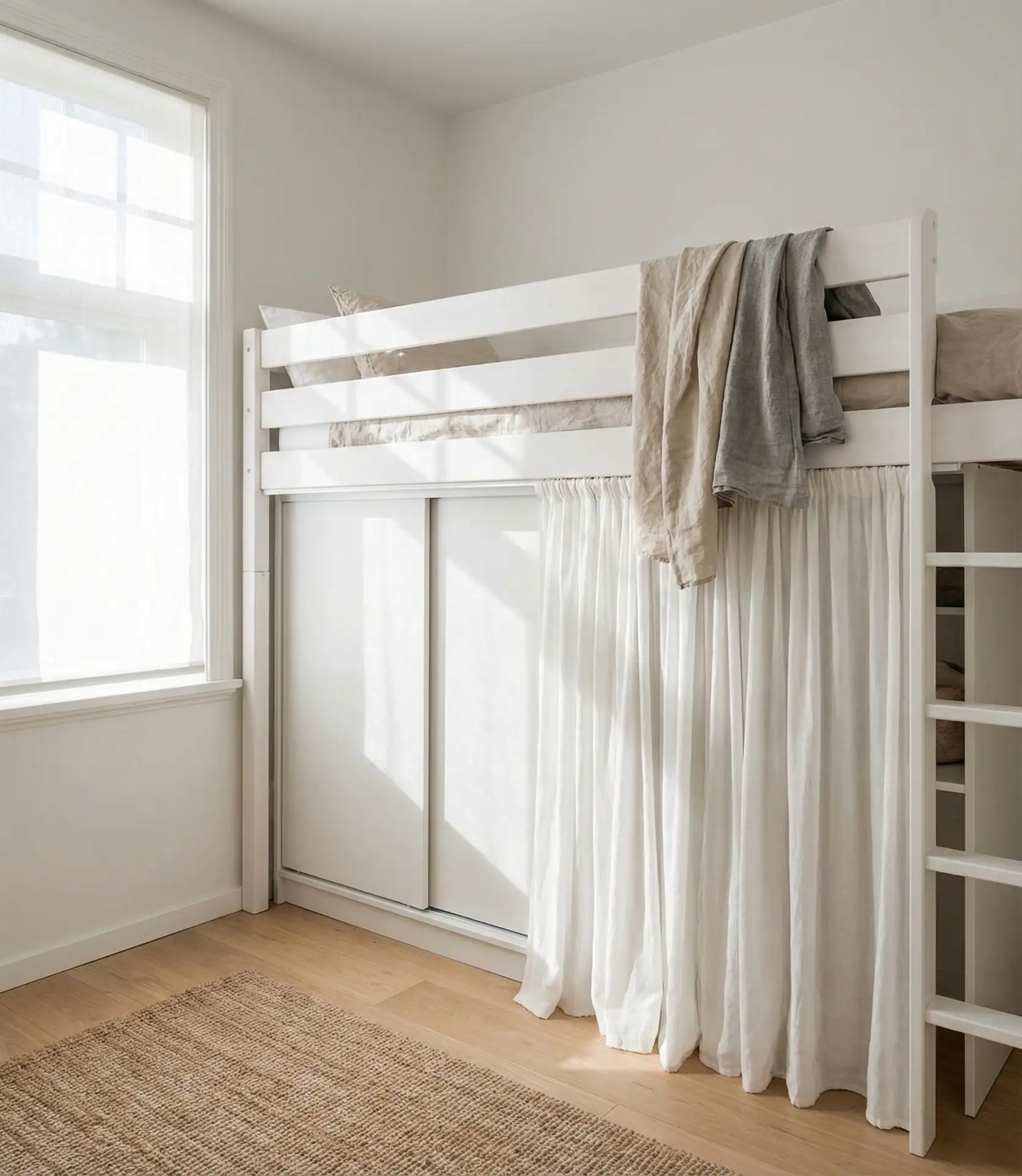 Loft Bed with Closet Underneath 1
