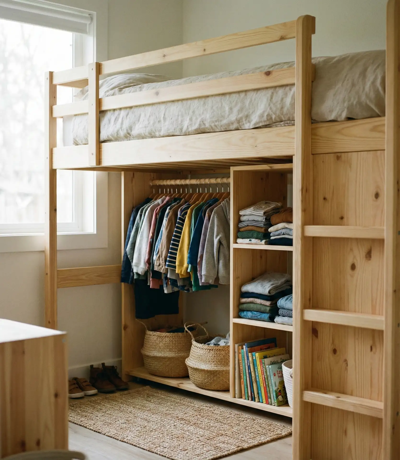 Loft Bed with Closet Underneath 2