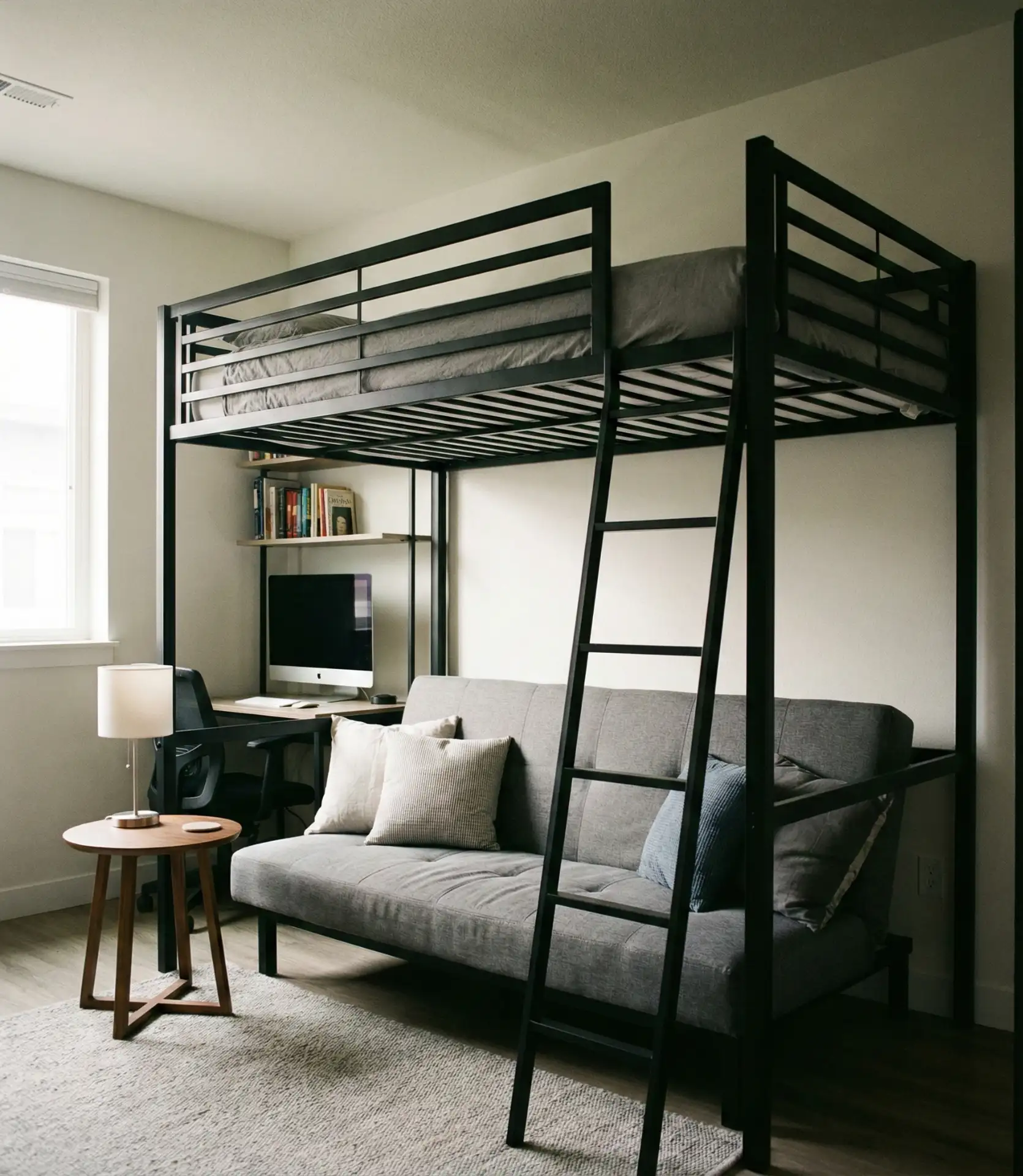 Loft Bed with Futon Underneath 1
