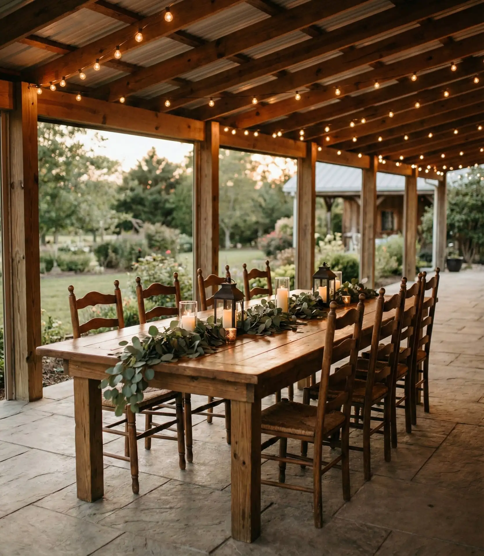 Long Farmhouse Feast Table 1