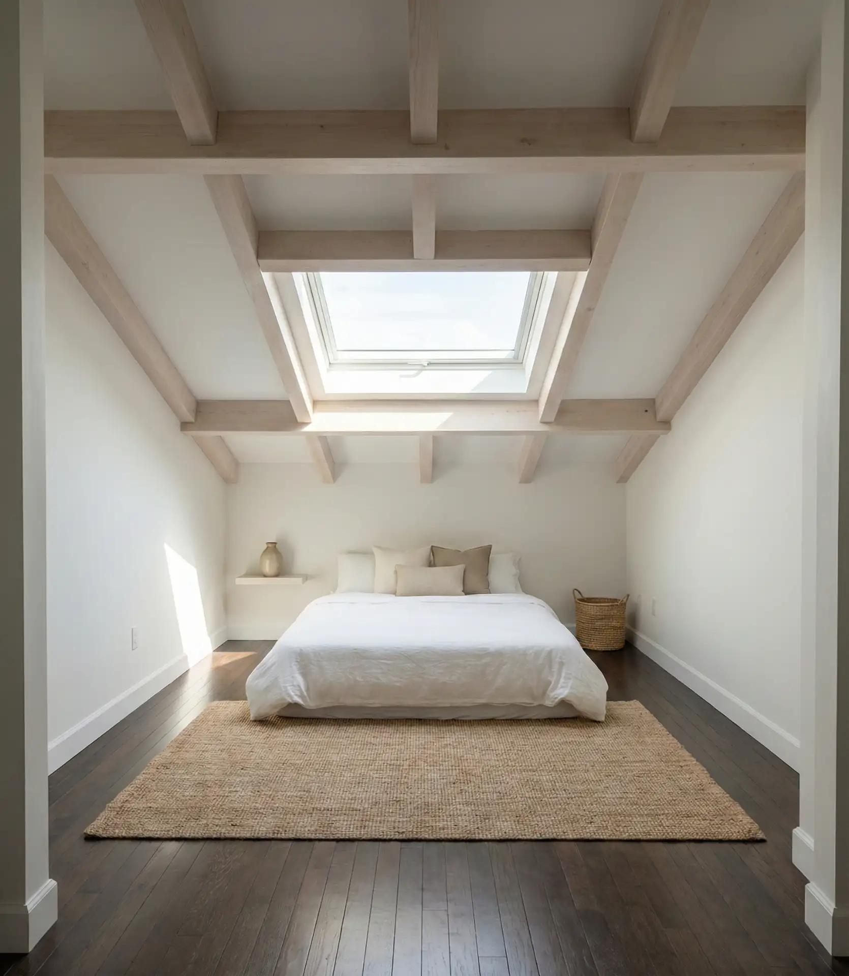 Long Narrow Attic Bedroom with Skylight 2