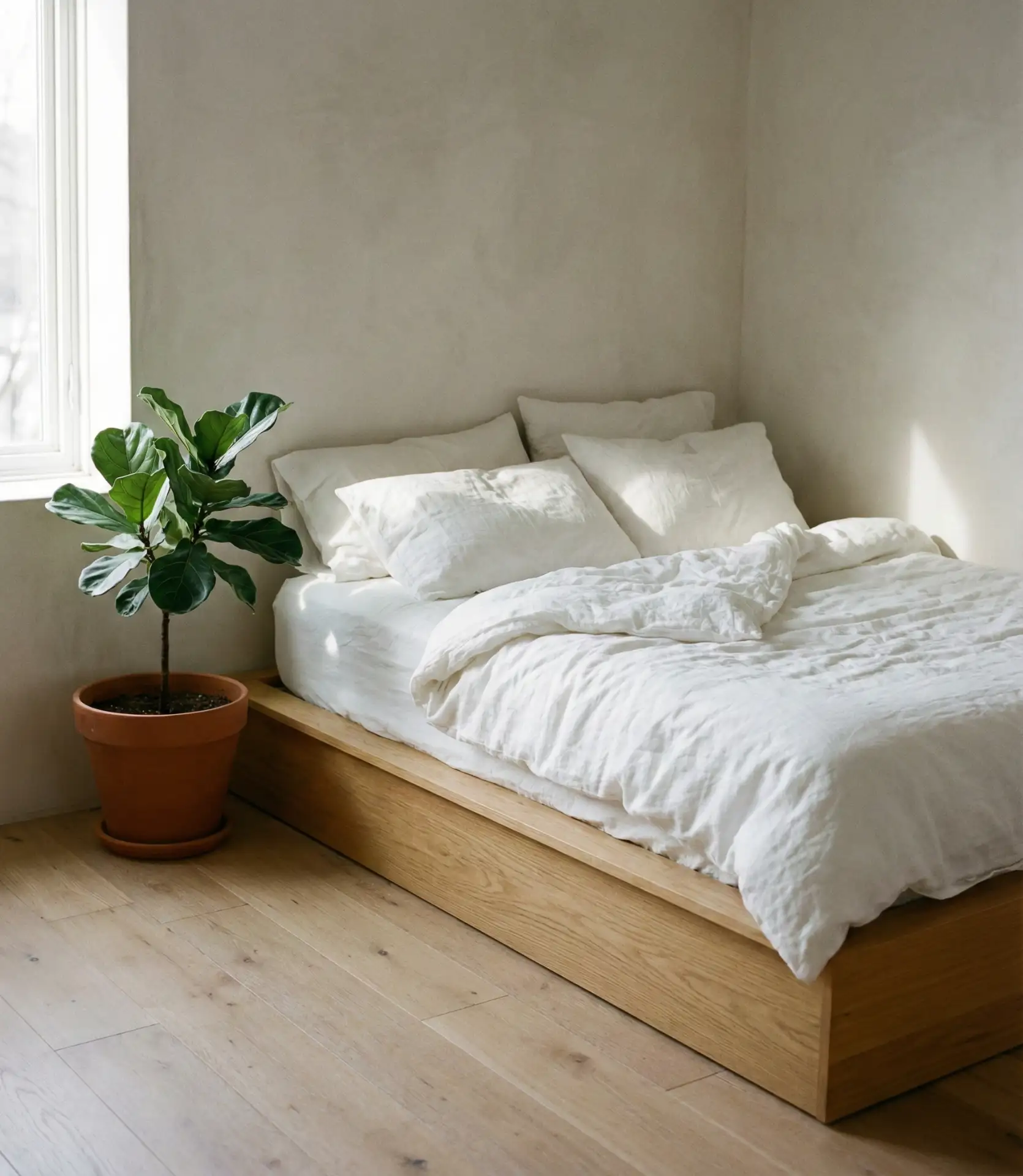 Low-Profile Bed for a Spacious Feel 2