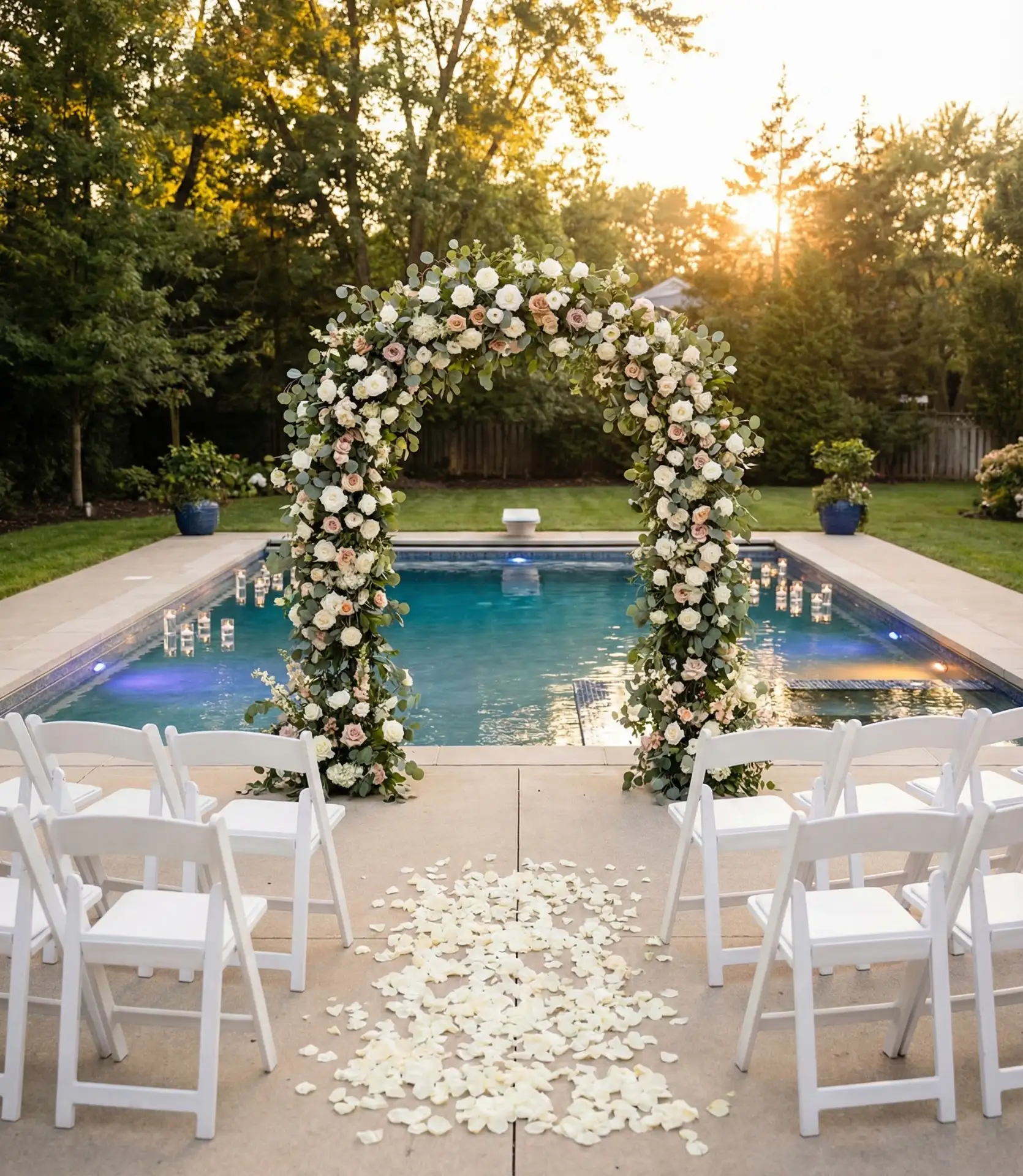 Luxurious Backyard Wedding Ceremony 1