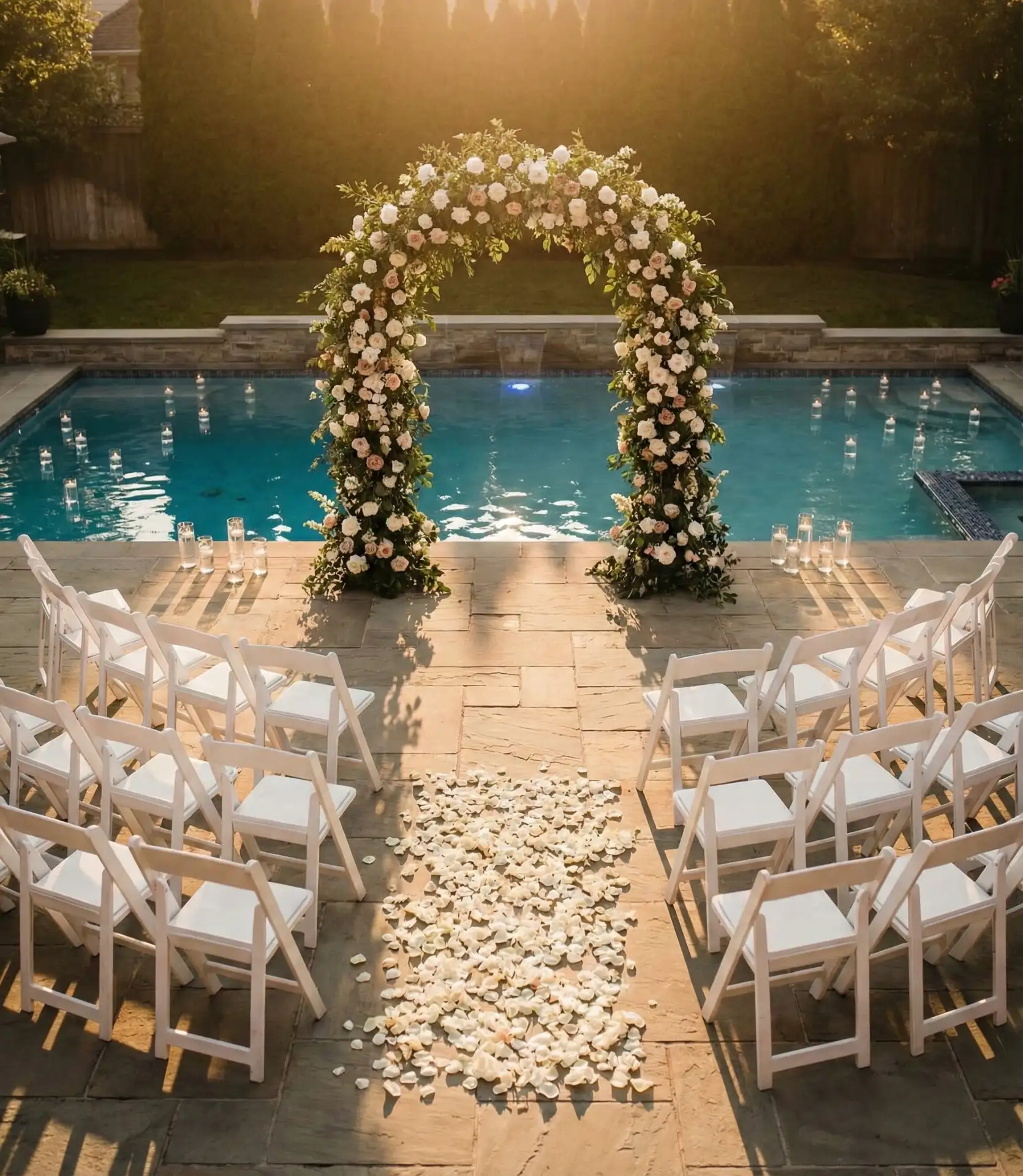 Luxurious Backyard Wedding Ceremony 2