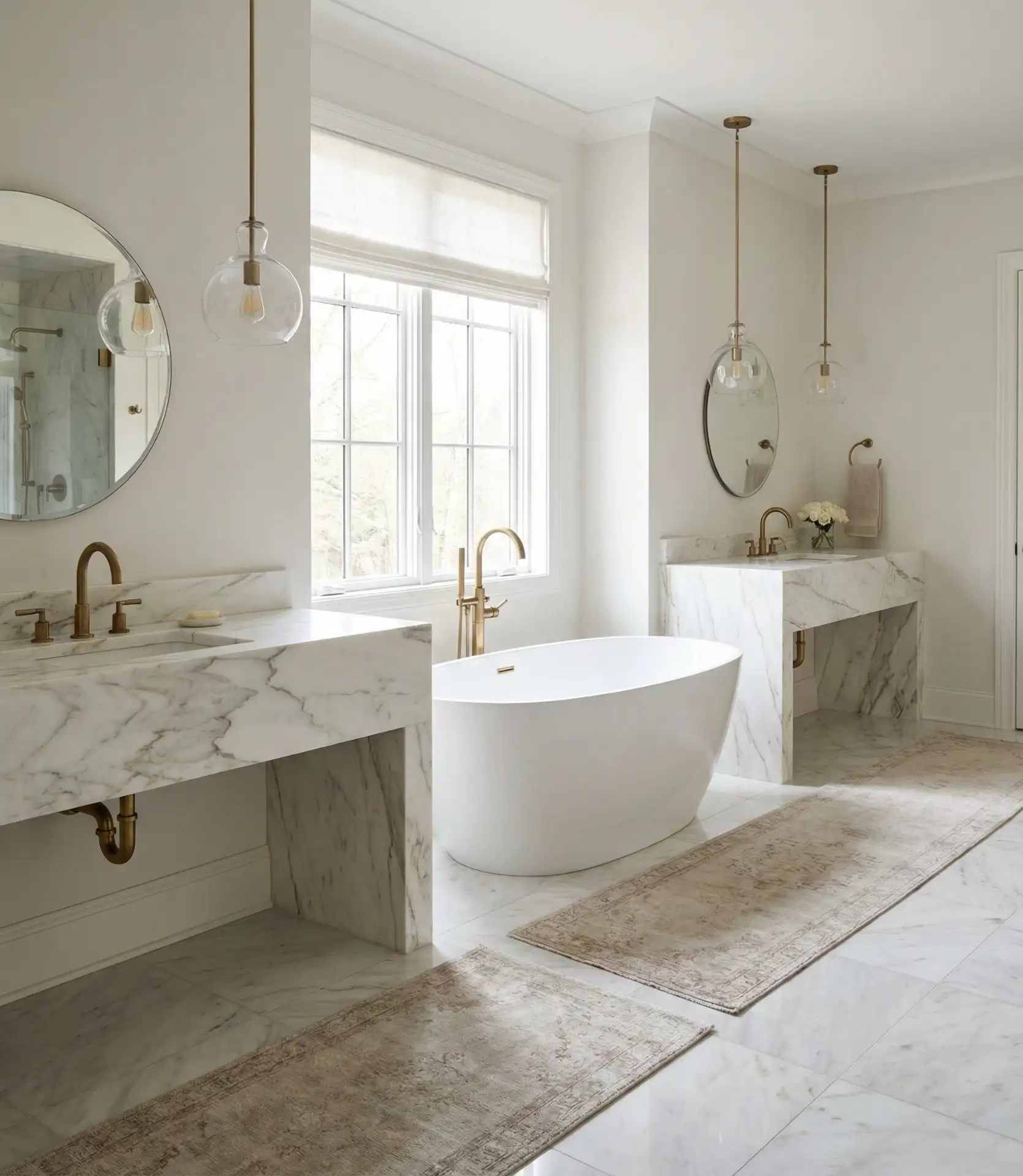 Luxury Master Bath with Dual Vanities 1