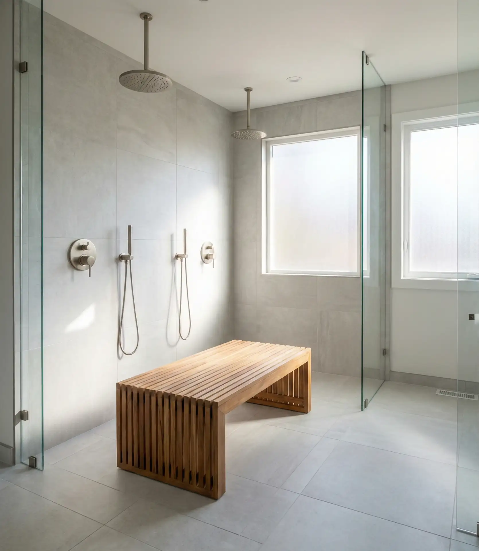 Master Bath Double Shower with Dual Controls 1