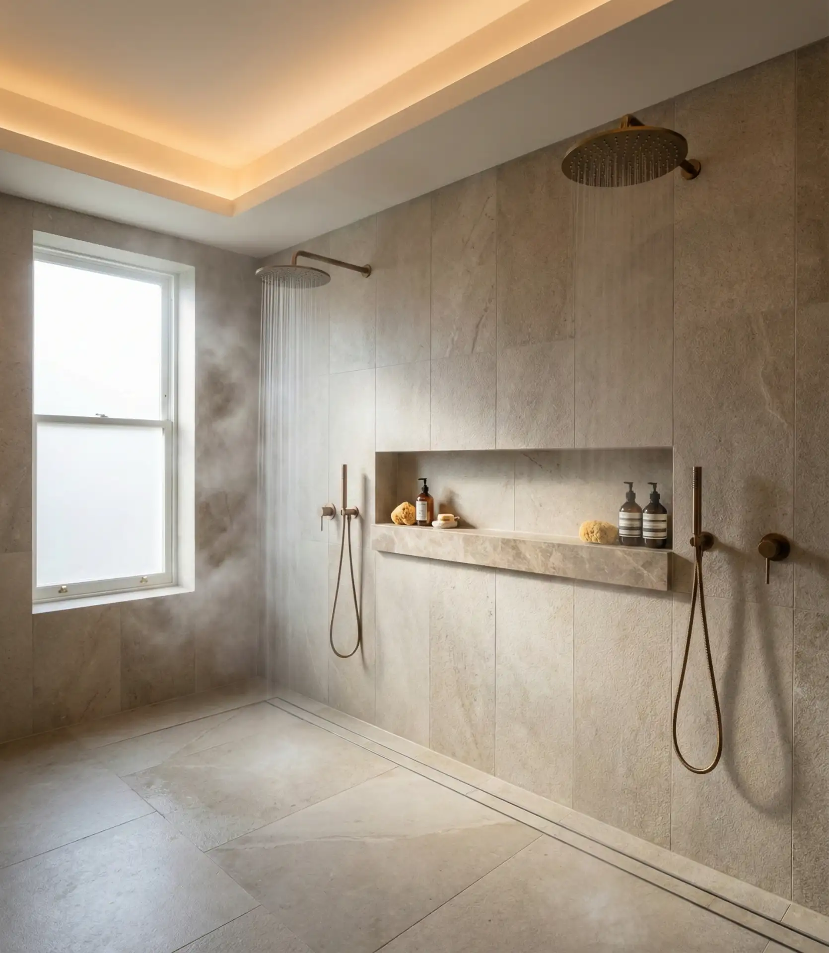 Master Bath Double Shower with Dual Controls 2