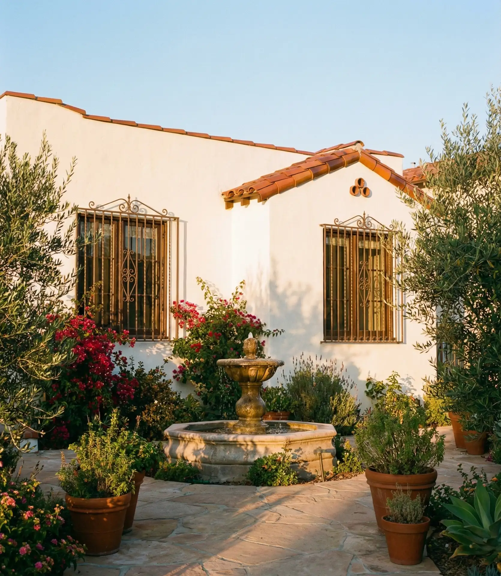 Mediterranean Stucco with Tile Roof Accents 1