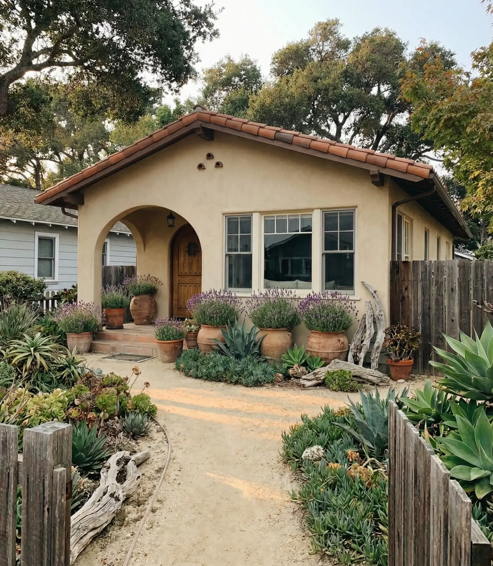 Mediterranean Stucco with Tile Roof Accents 2