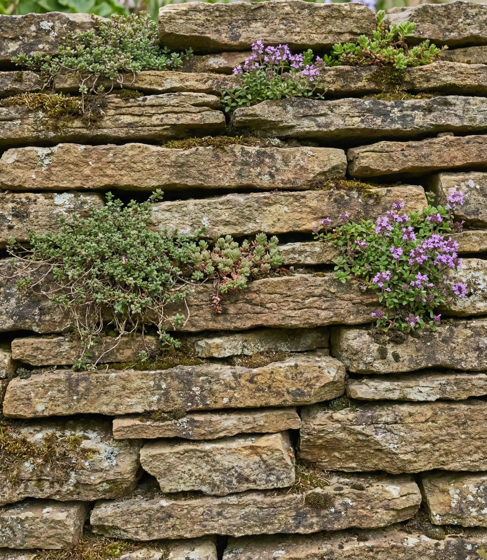 Mediterranean Terrace with Stacked Stone Walls 2