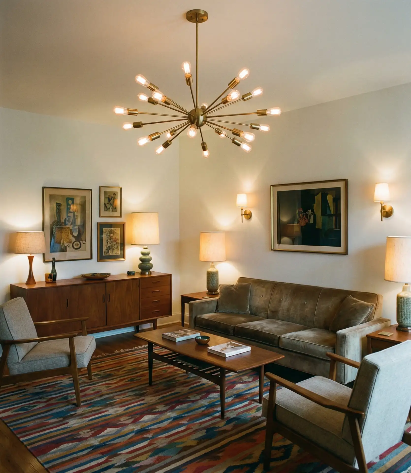 Mid-Century Modern Sputnik Chandelier 1