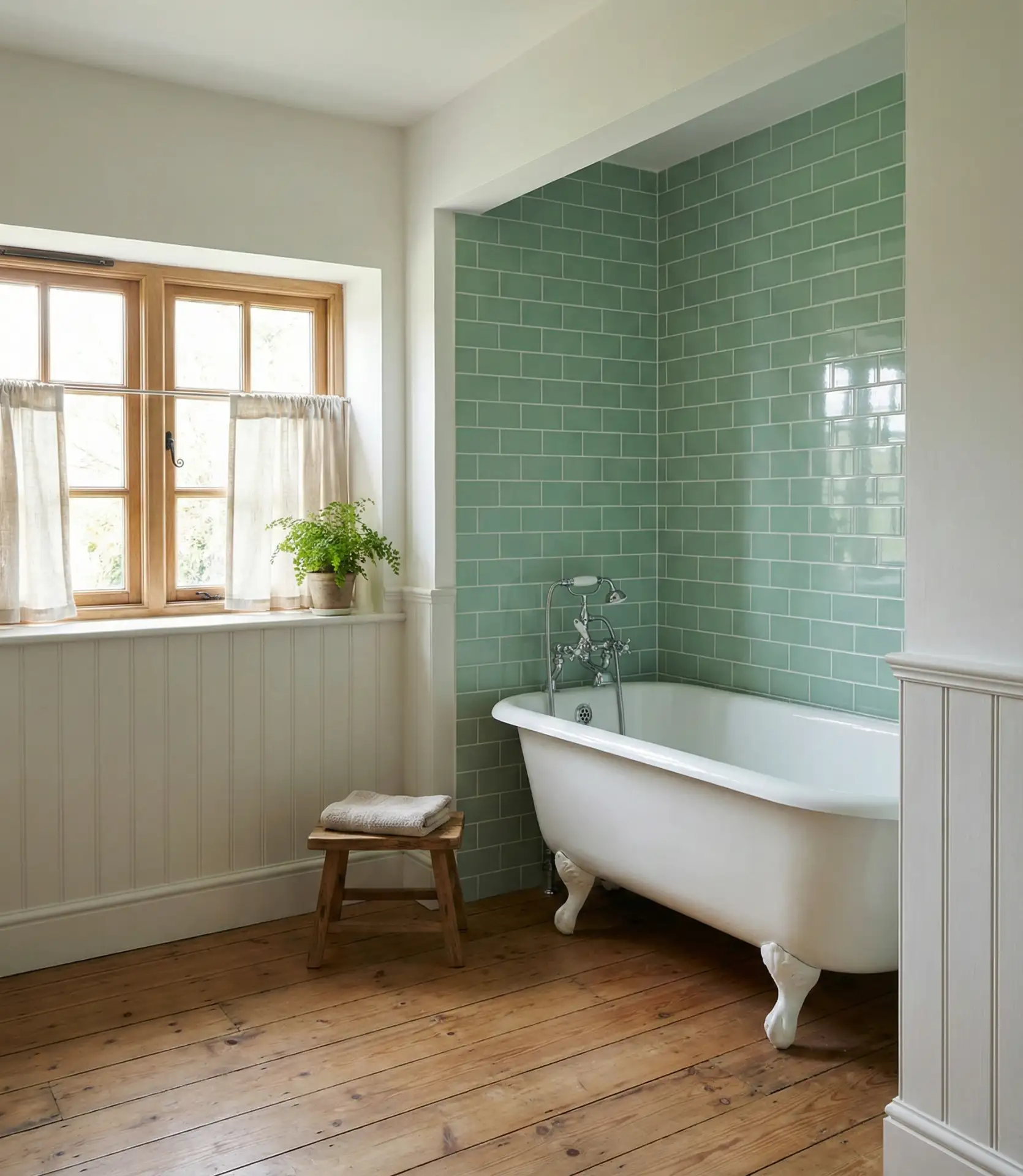 Mint Green Beadboard and Tile Hybrid 1