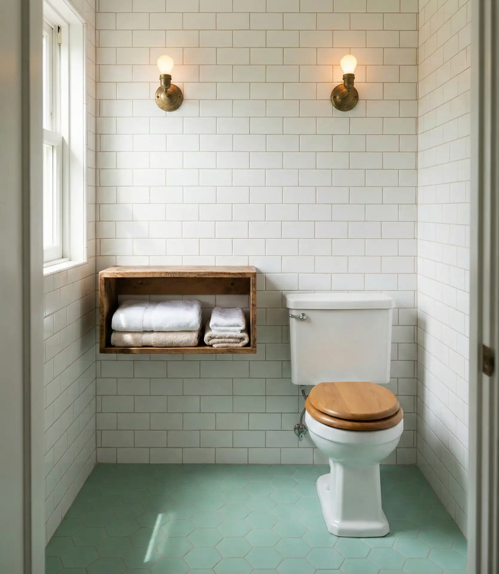 Mint Green Hexagon Floor Tile 1