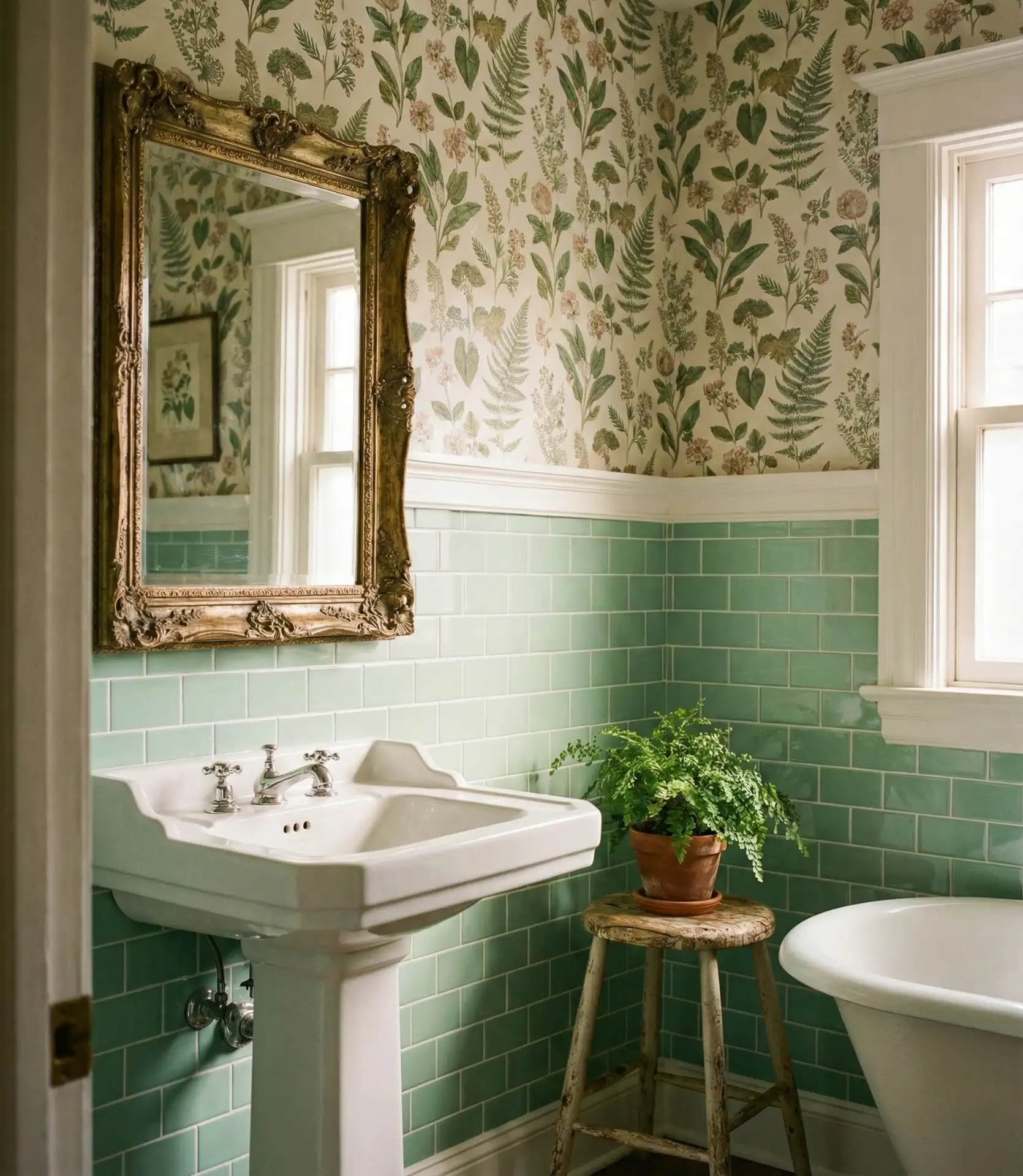 Mint and Wallpaper Upper Wall Combo 2